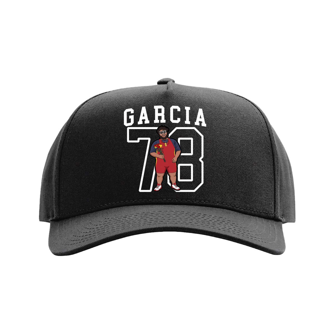 Full Fabric Five-Panel Champ Cap — Shirsey in Black