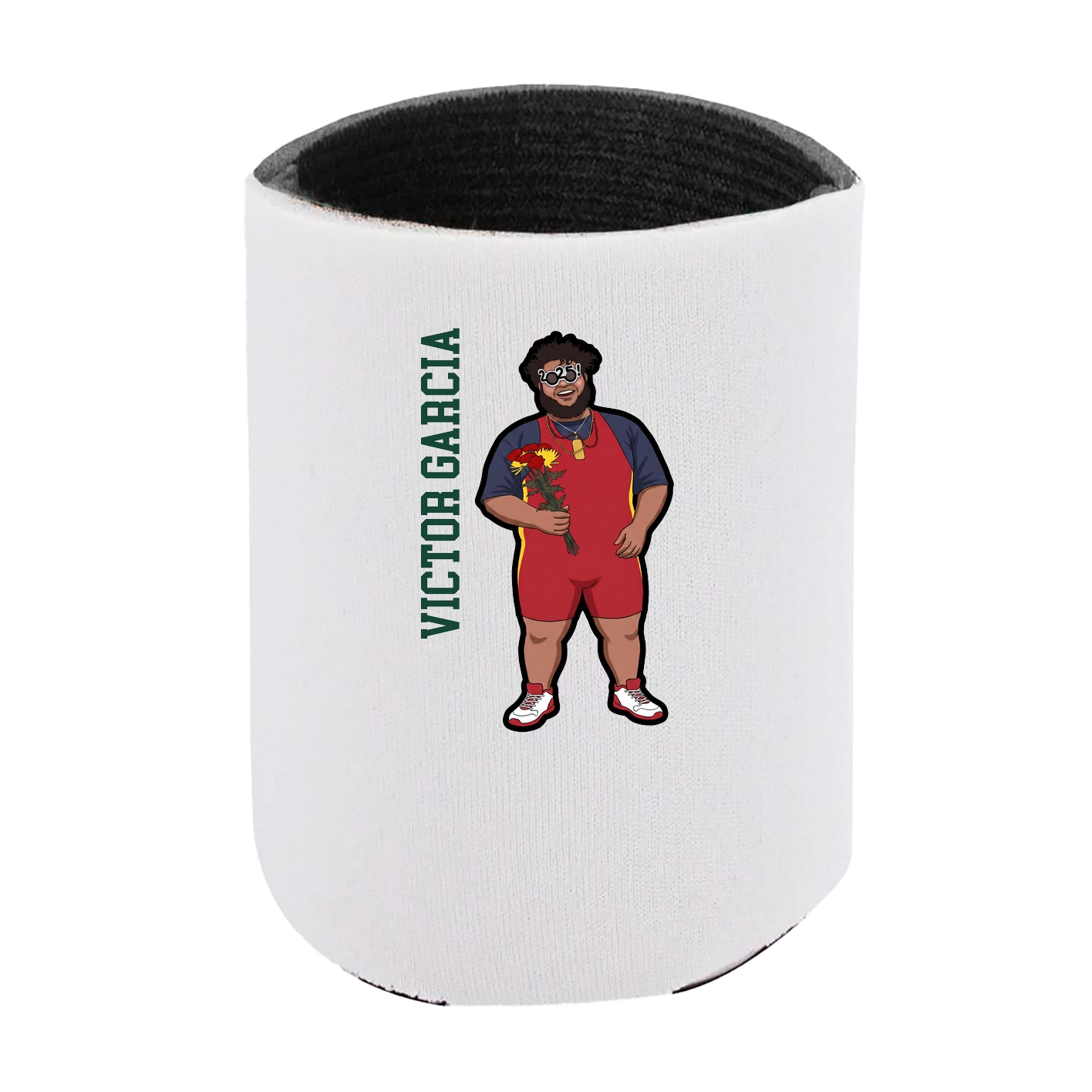 Can Holder — Name Vertical in White