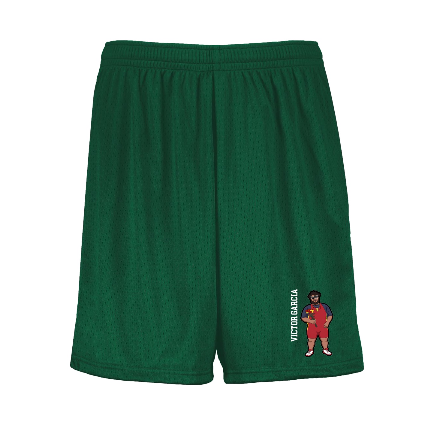 Shorts — Name Vertical in Green