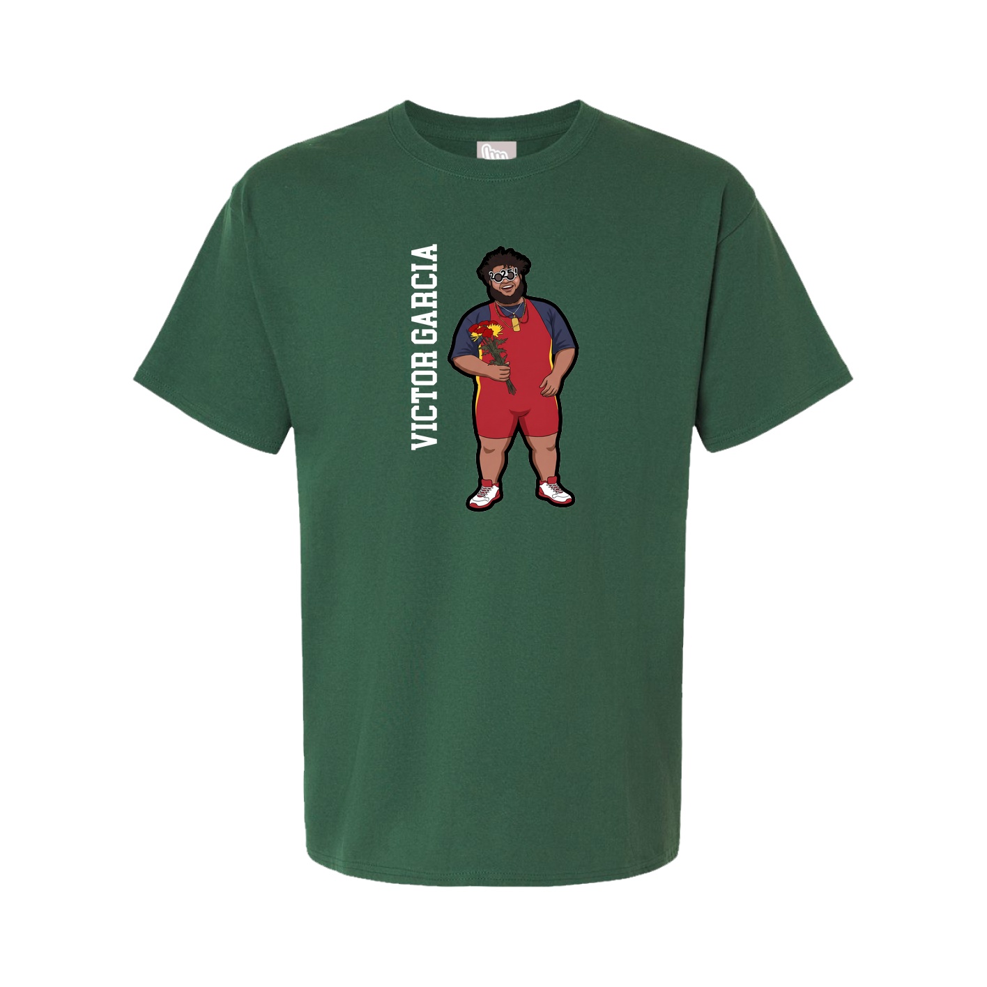Youth Tee — Name Vertical in Green