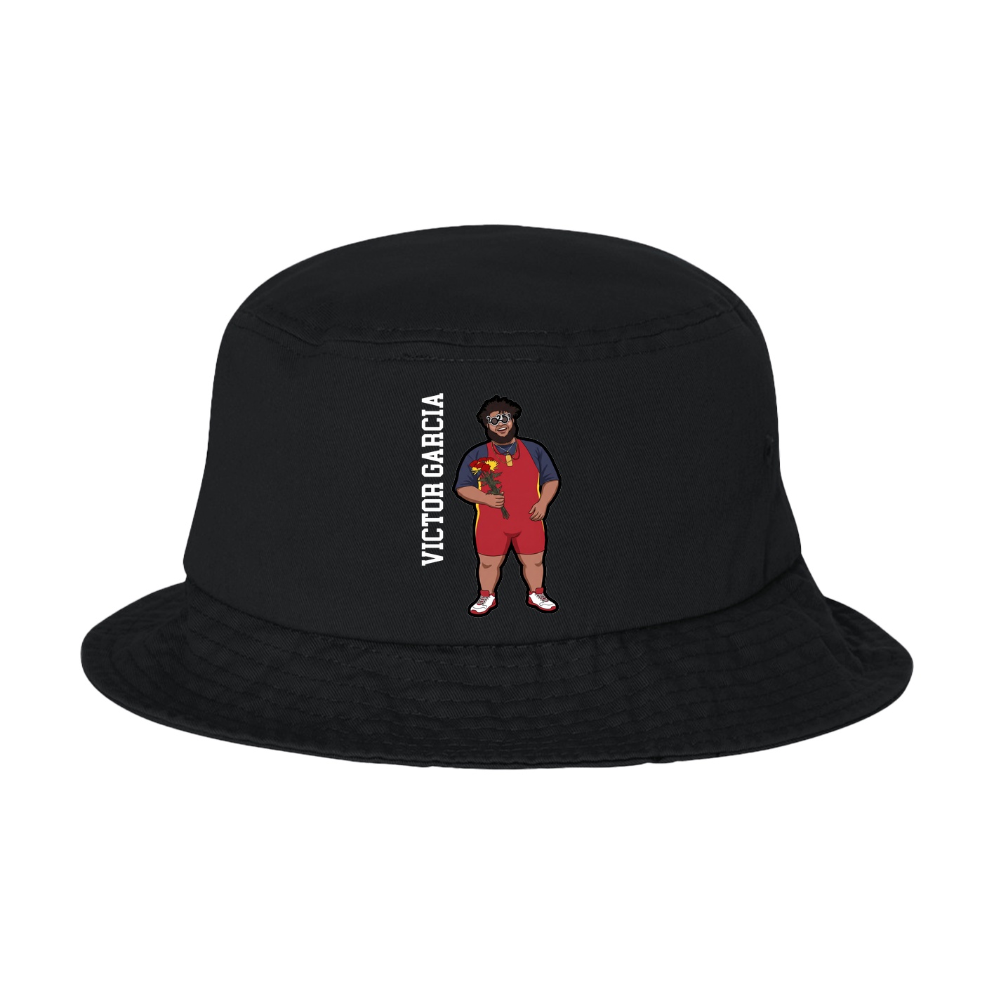 Bucket Cap — Name Vertical in Black