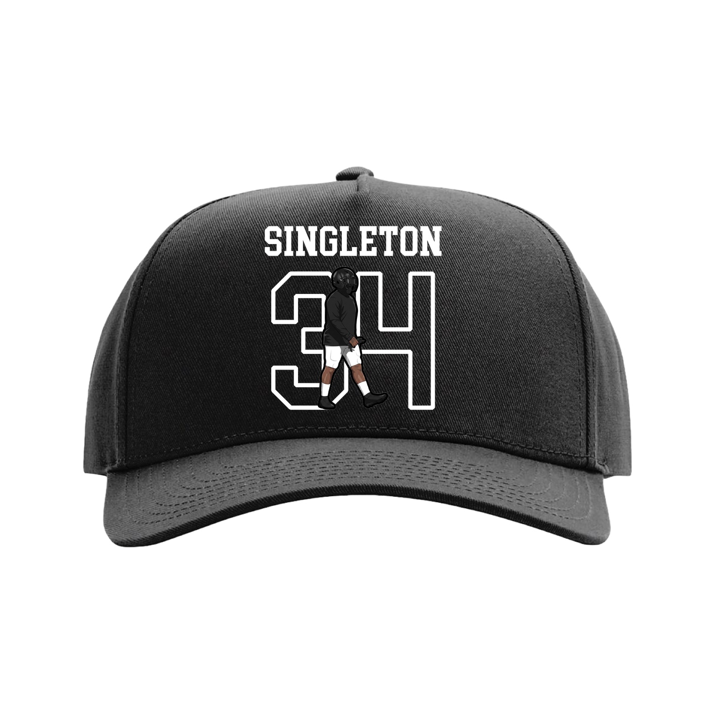 Full Fabric Five-Panel Champ Cap — Shirsey in Black