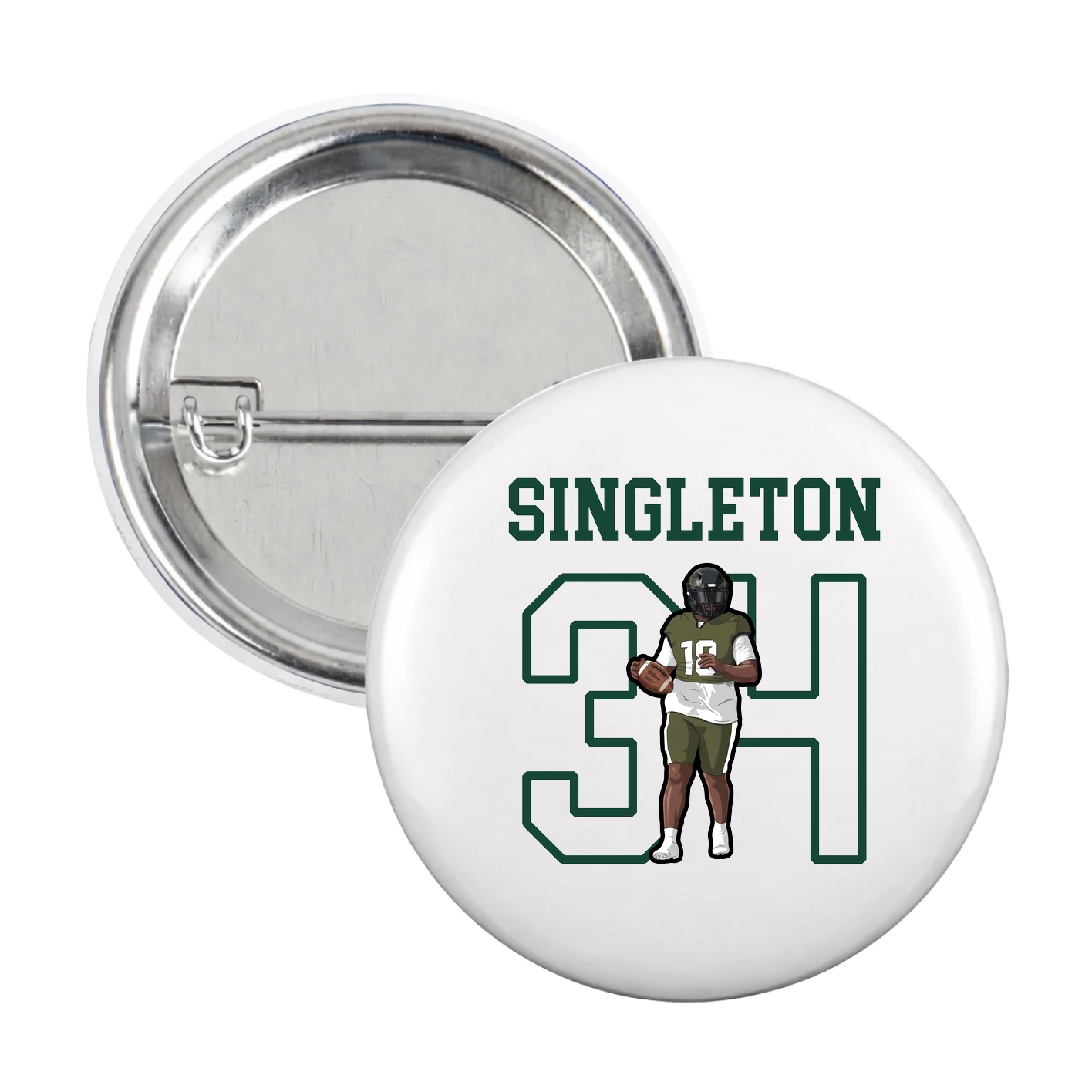 Game Day Button — Shirsey in White
