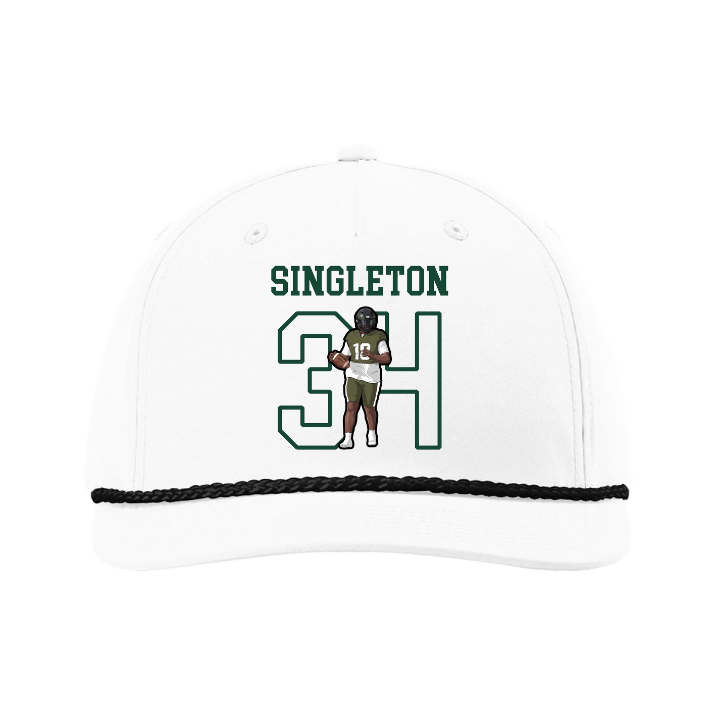 Five-Panel Classic Rope Cap — Shirsey in White