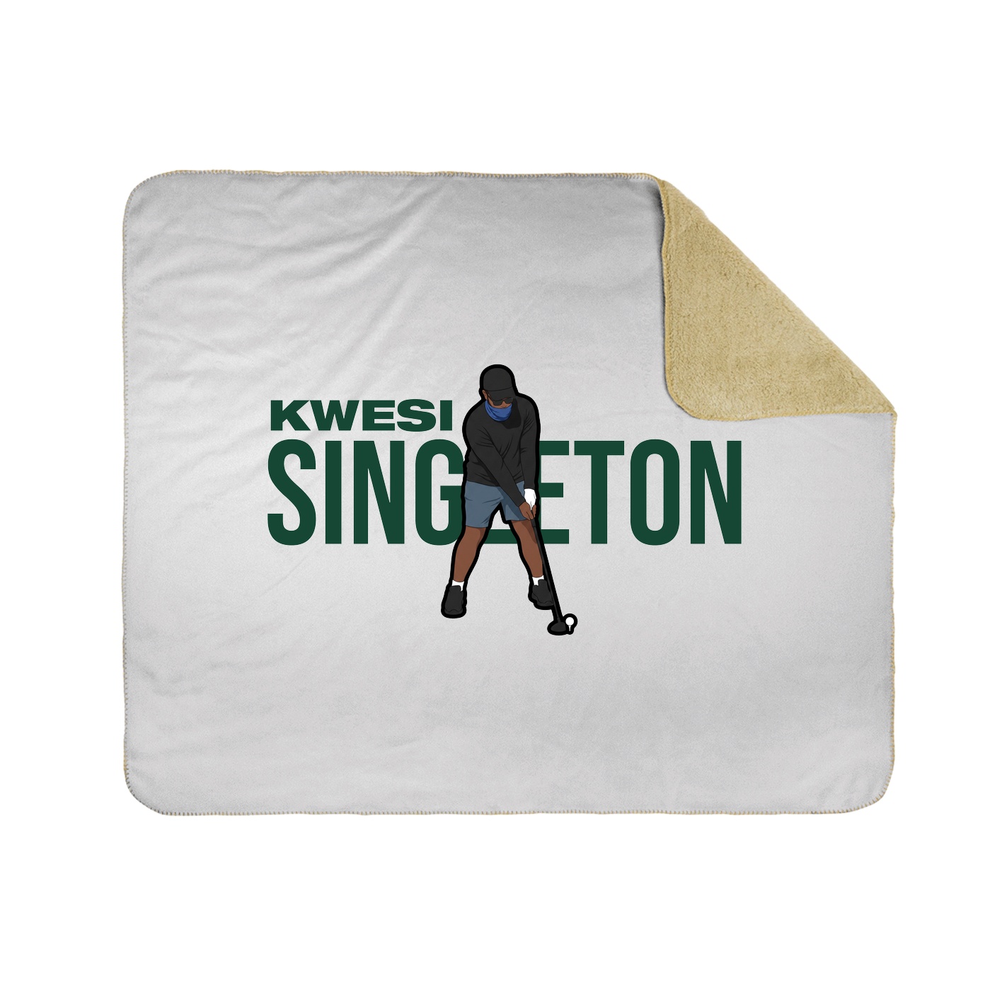 Throw Blanket — Player Name in White