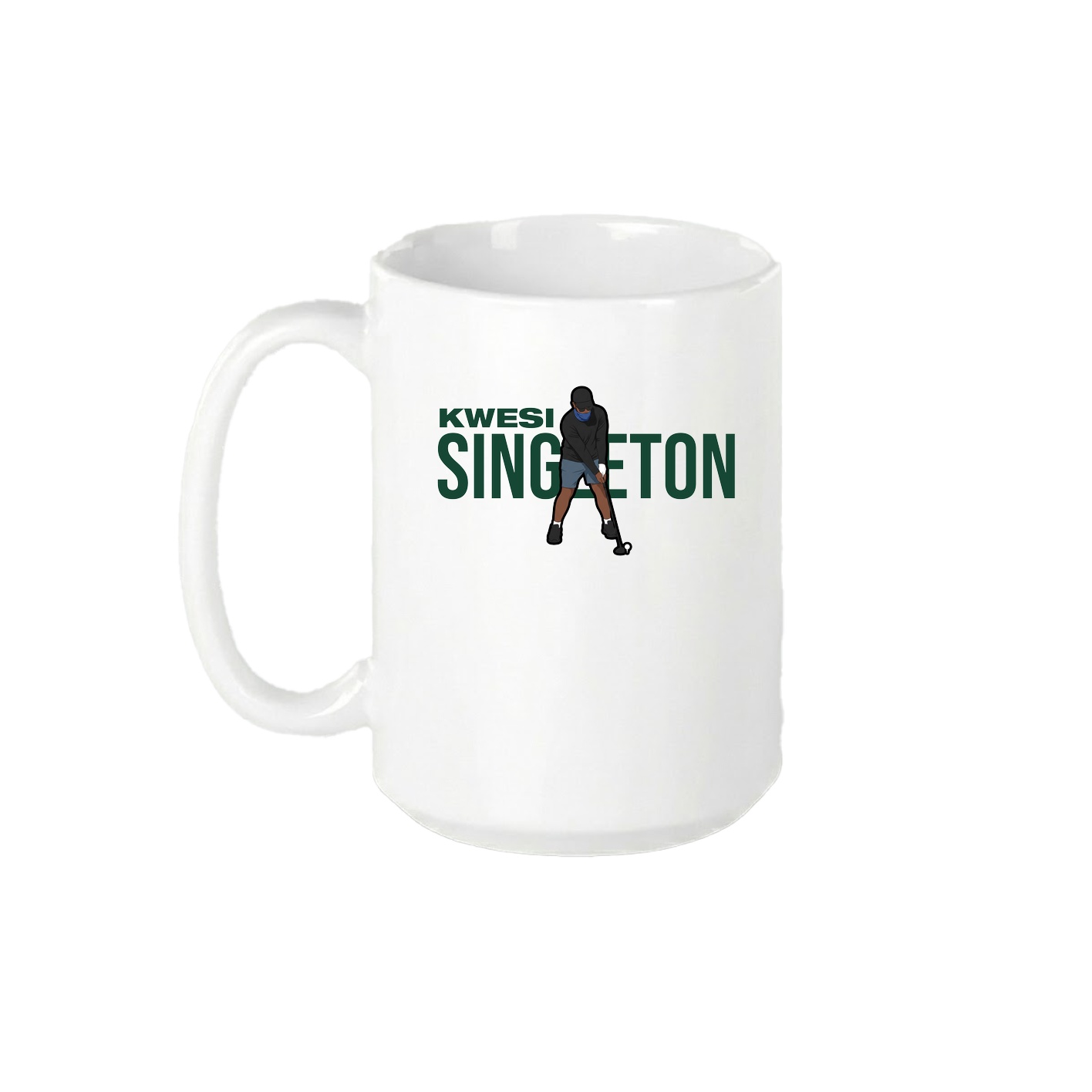 15oz Coffee Mug — Player Name in White