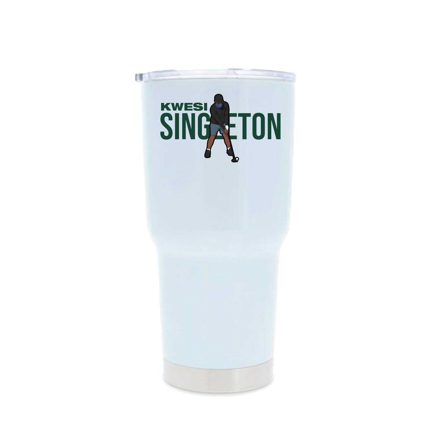 30oz Stainless Steel Tumbler — Player Name in White