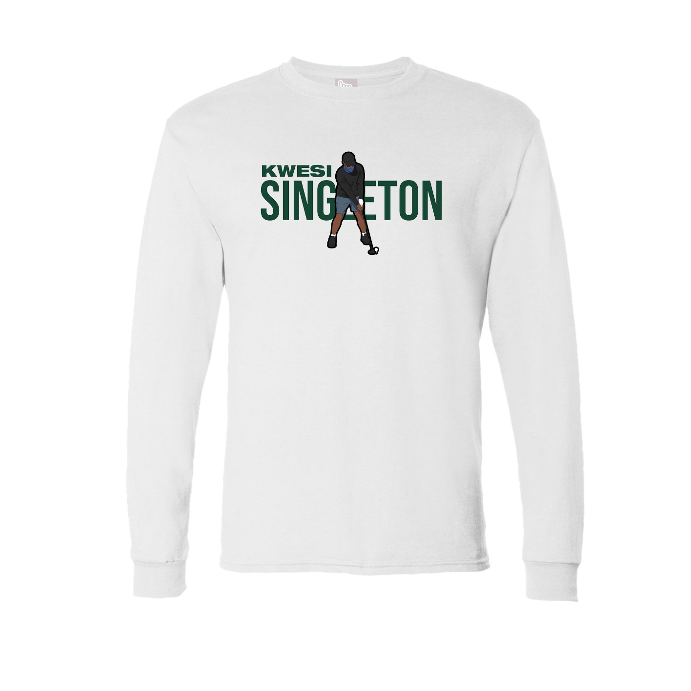 Long Sleeve Tee — Player Name in White