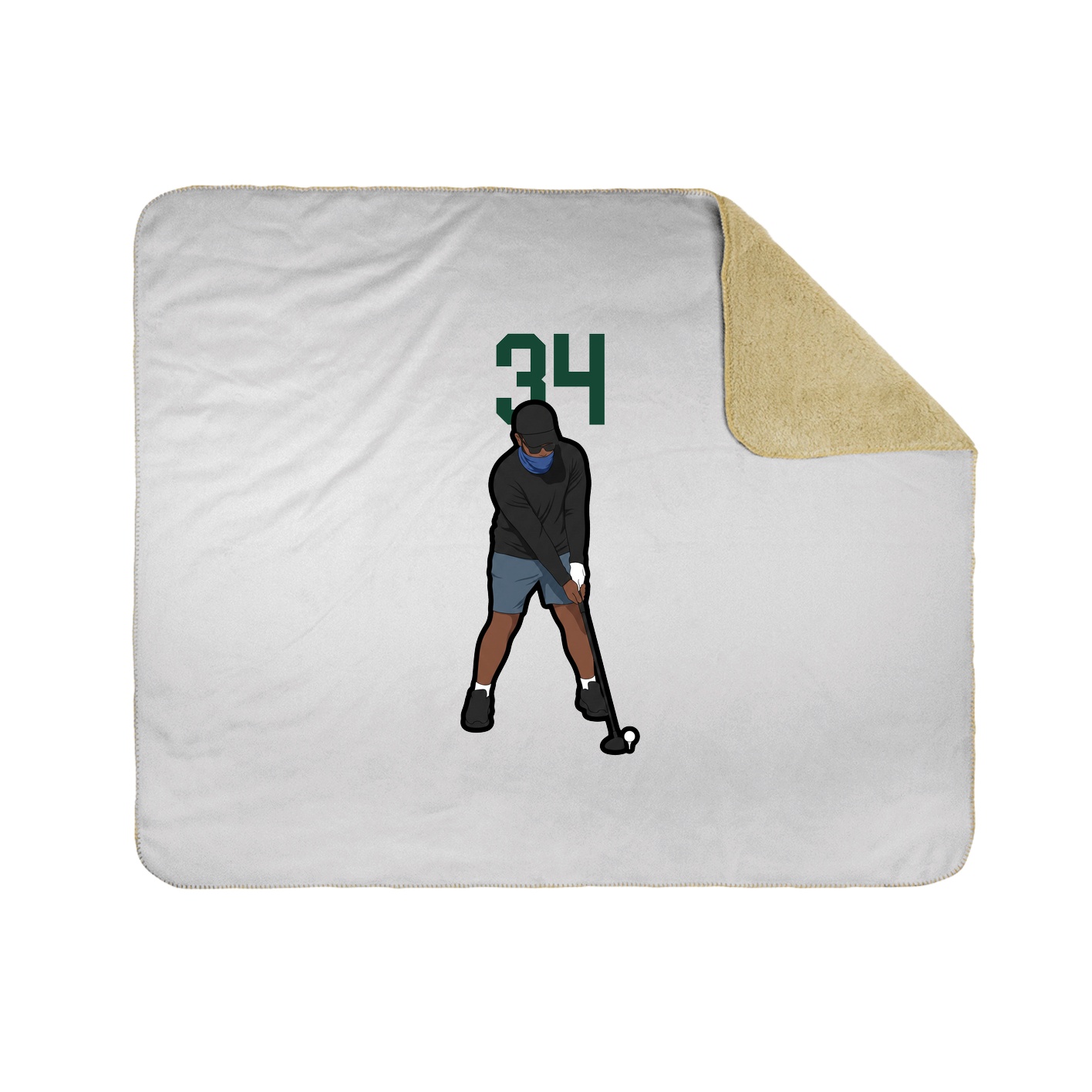 Throw Blanket — Number Top in White