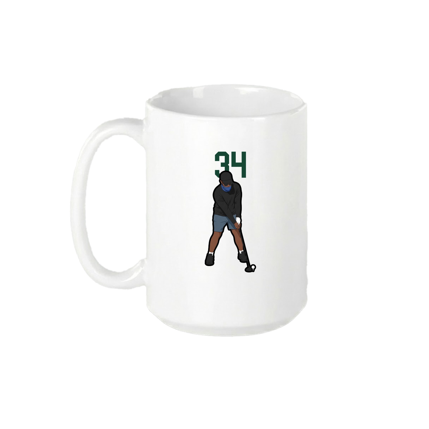 15oz Coffee Mug — Number Top in White
