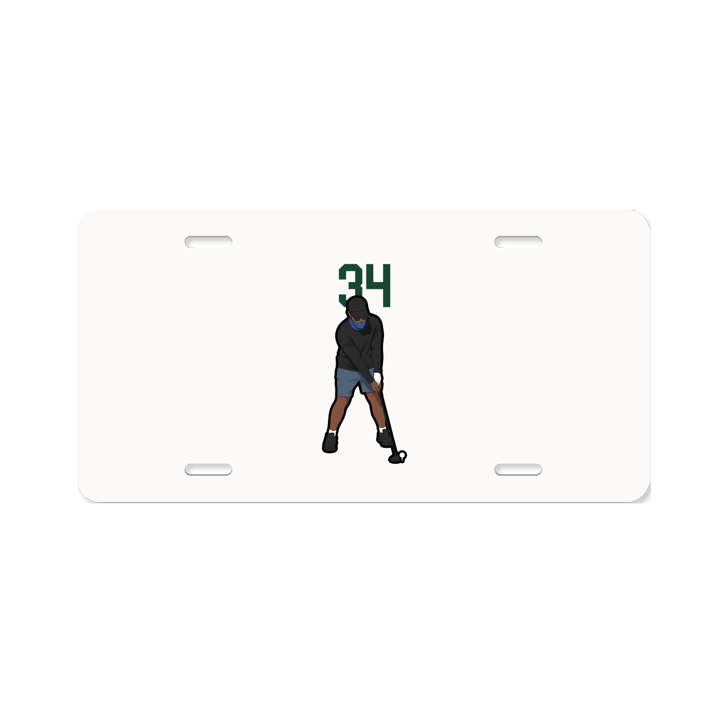 License Plate — Number Top in Classic