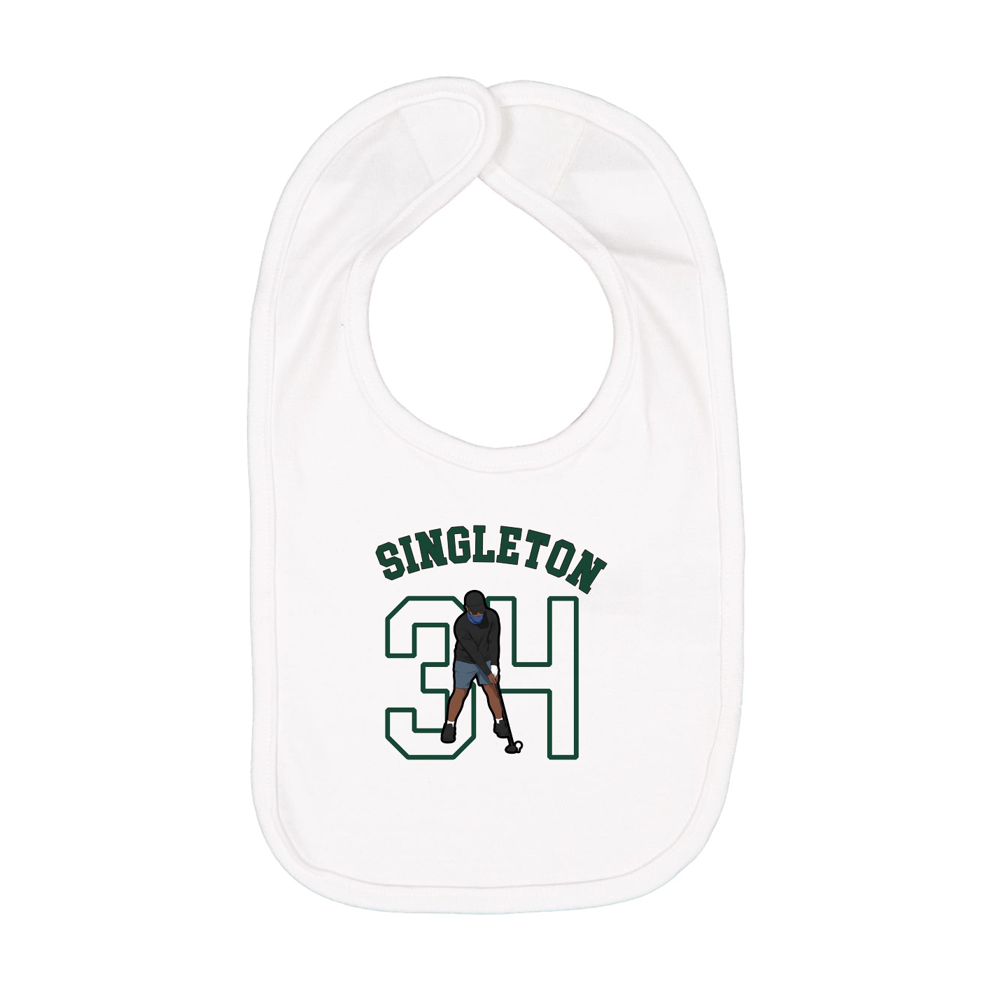Infant Bib — Shirsey Arch in White