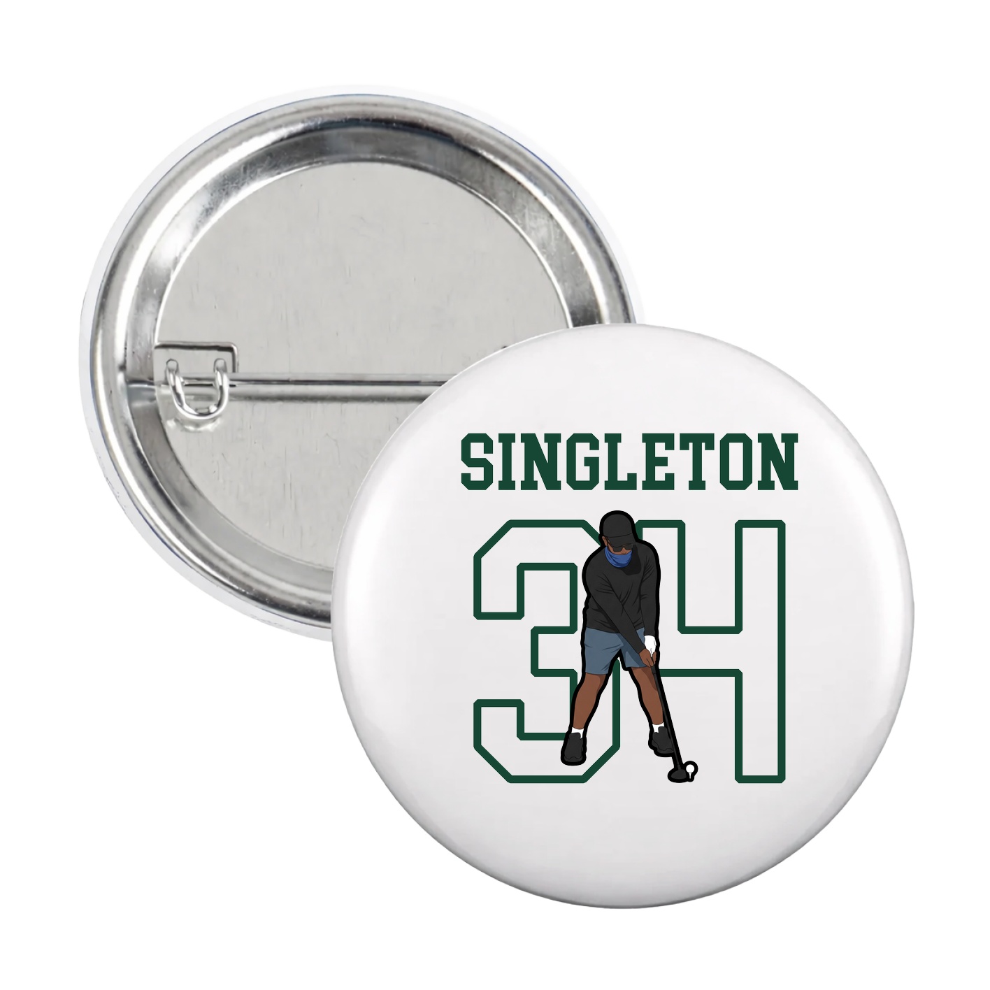 Game Day Button — Shirsey in White