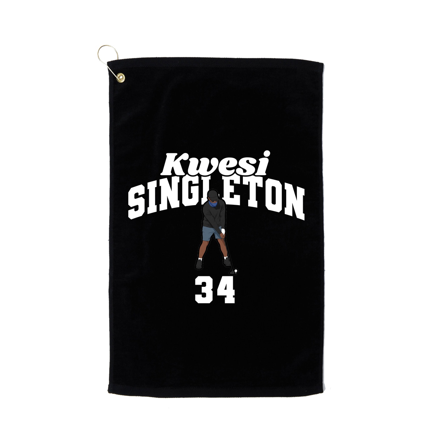 Golf Towel — Signature Arch in Black