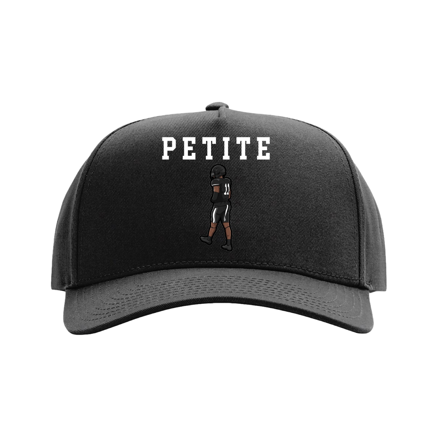 Full Fabric Five-Panel Champ Cap — Shirsey in Black