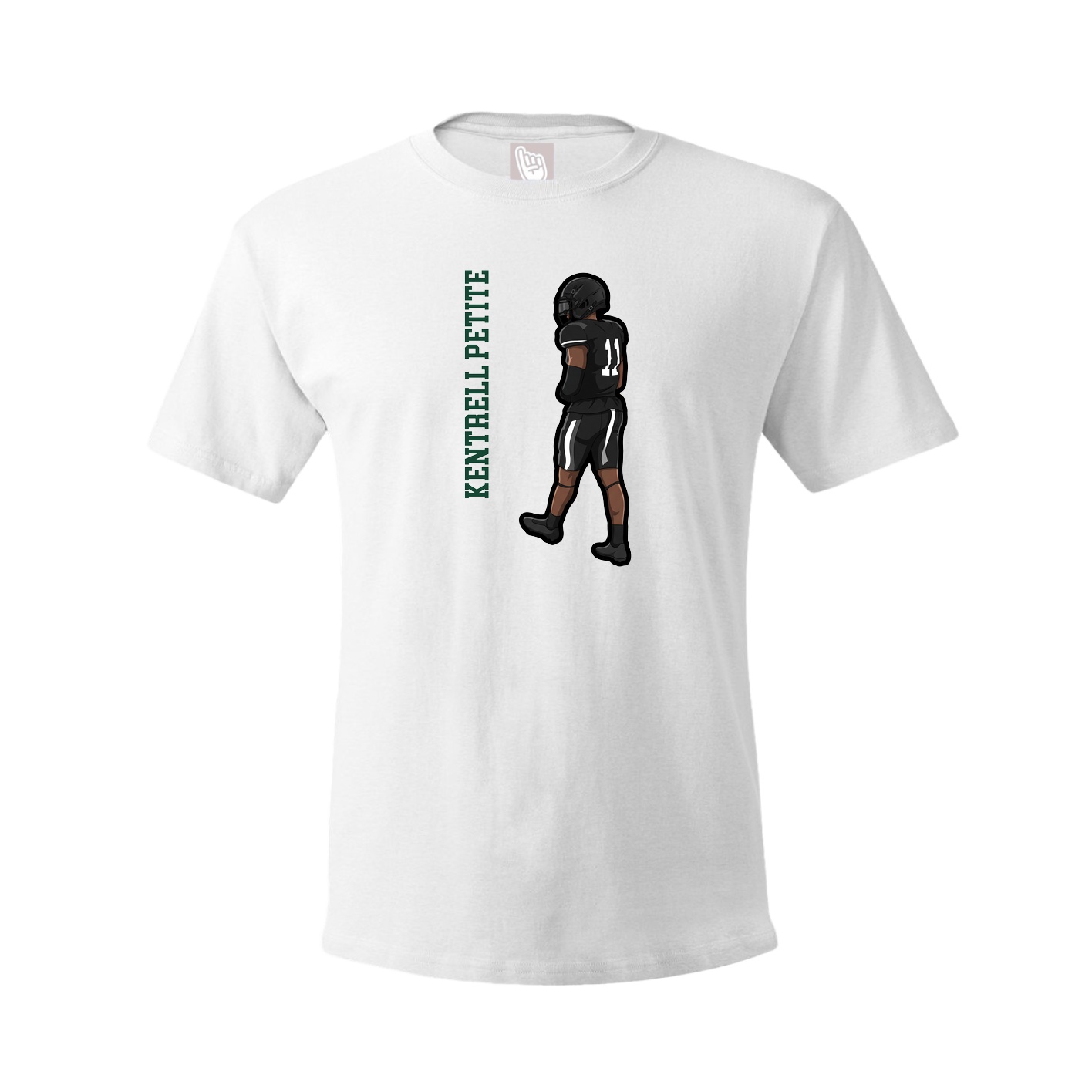 Tee — Name Vertical in White