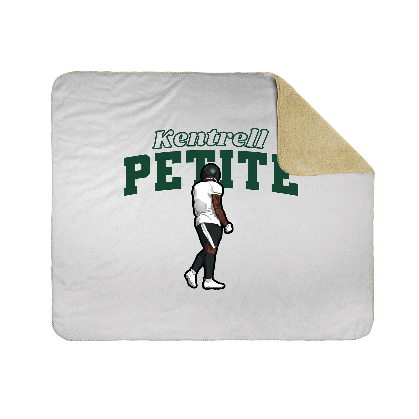 Throw Blanket — Name Arch in White