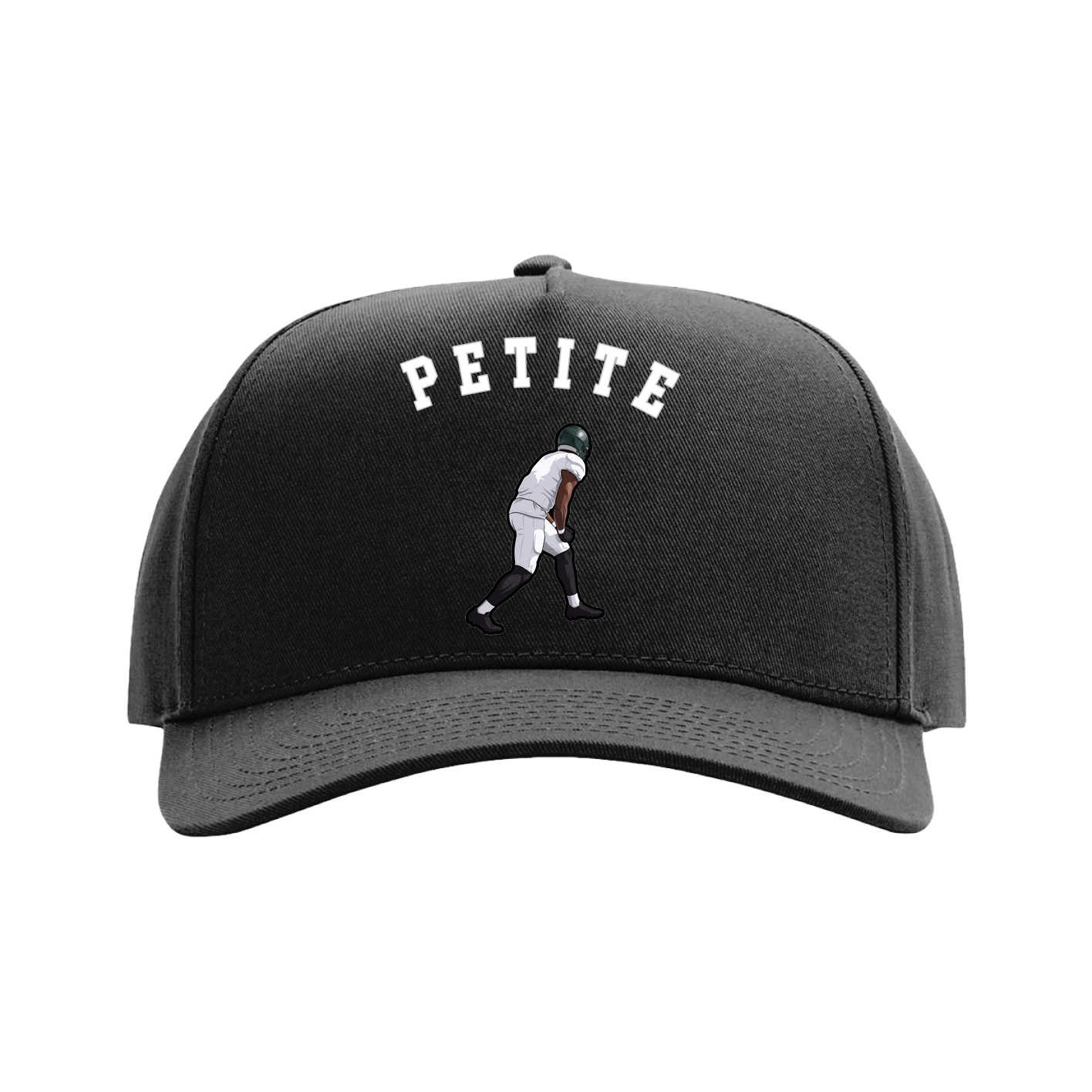 Full Fabric Five-Panel Champ Cap — Shirsey Arch in Black
