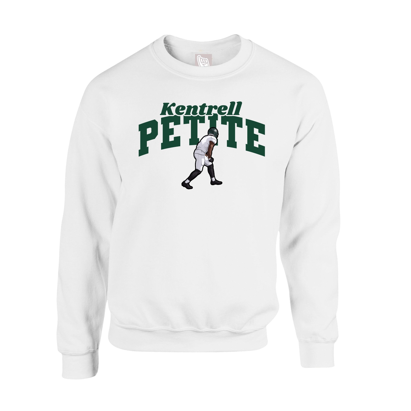 Fleece Crew — Signature Arch in White
