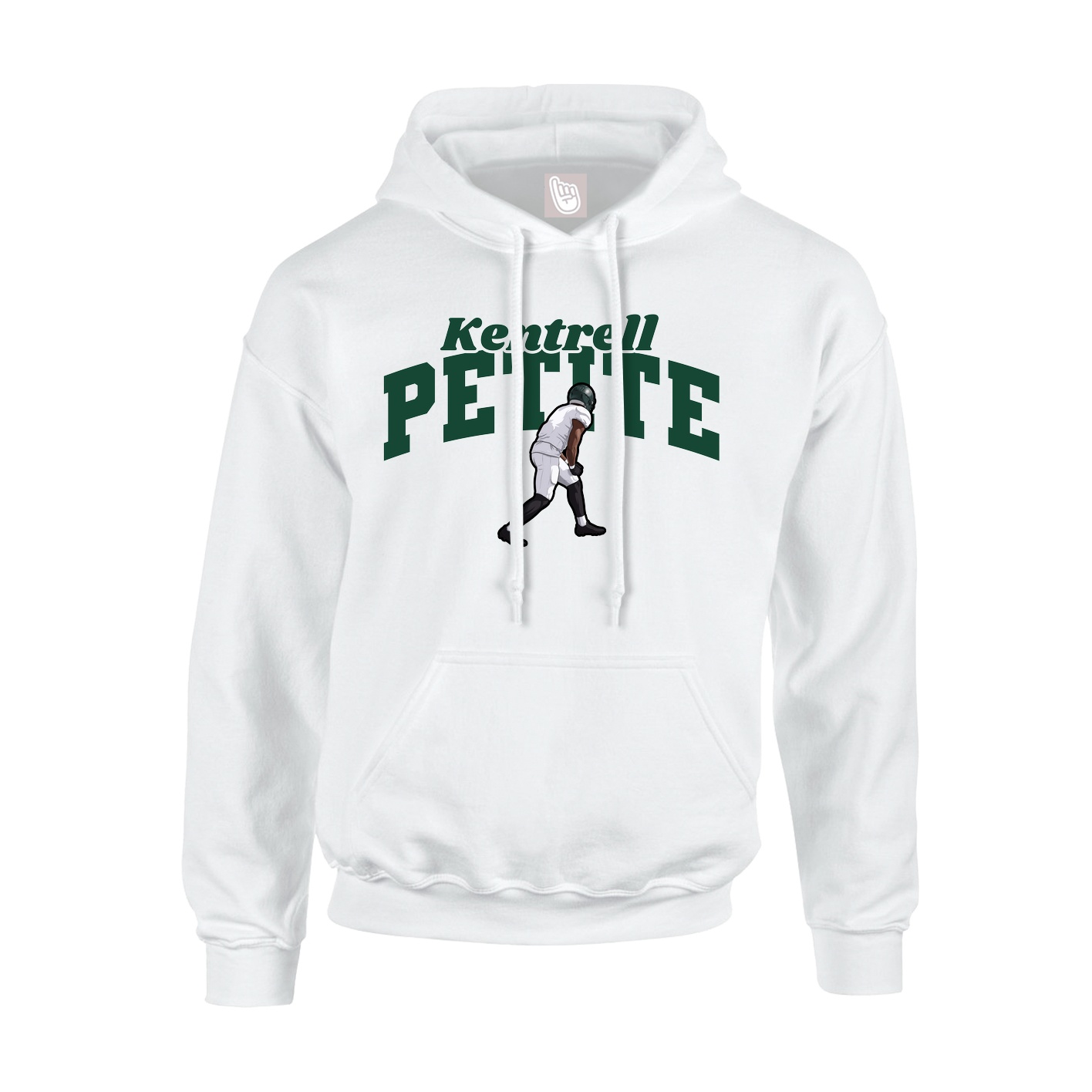 Youth Hoodie — Signature Arch in White