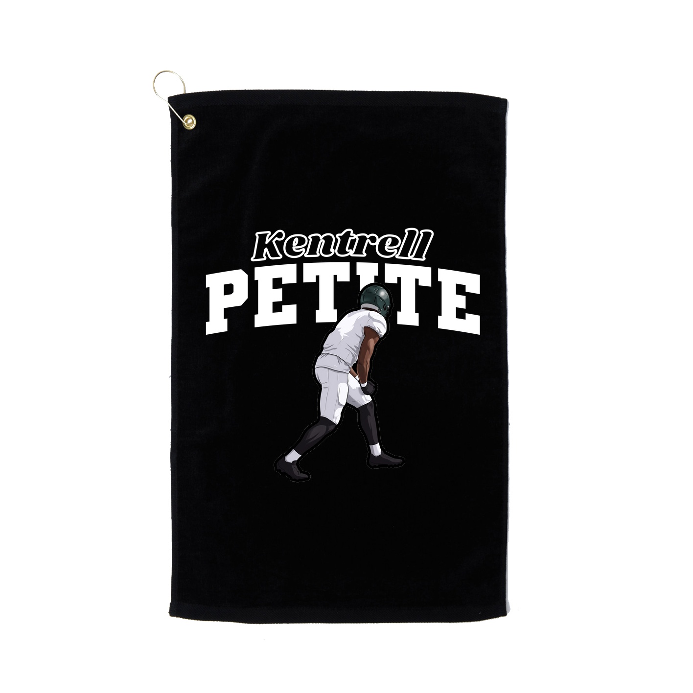 Golf Towel — Name Arch in Black