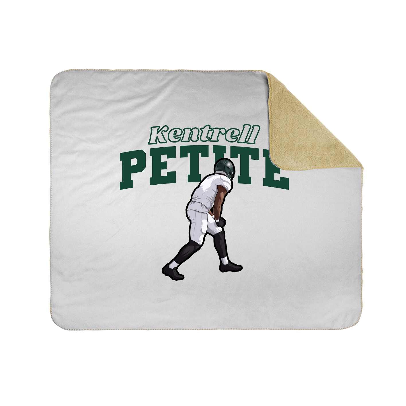 Throw Blanket — Name Arch in White