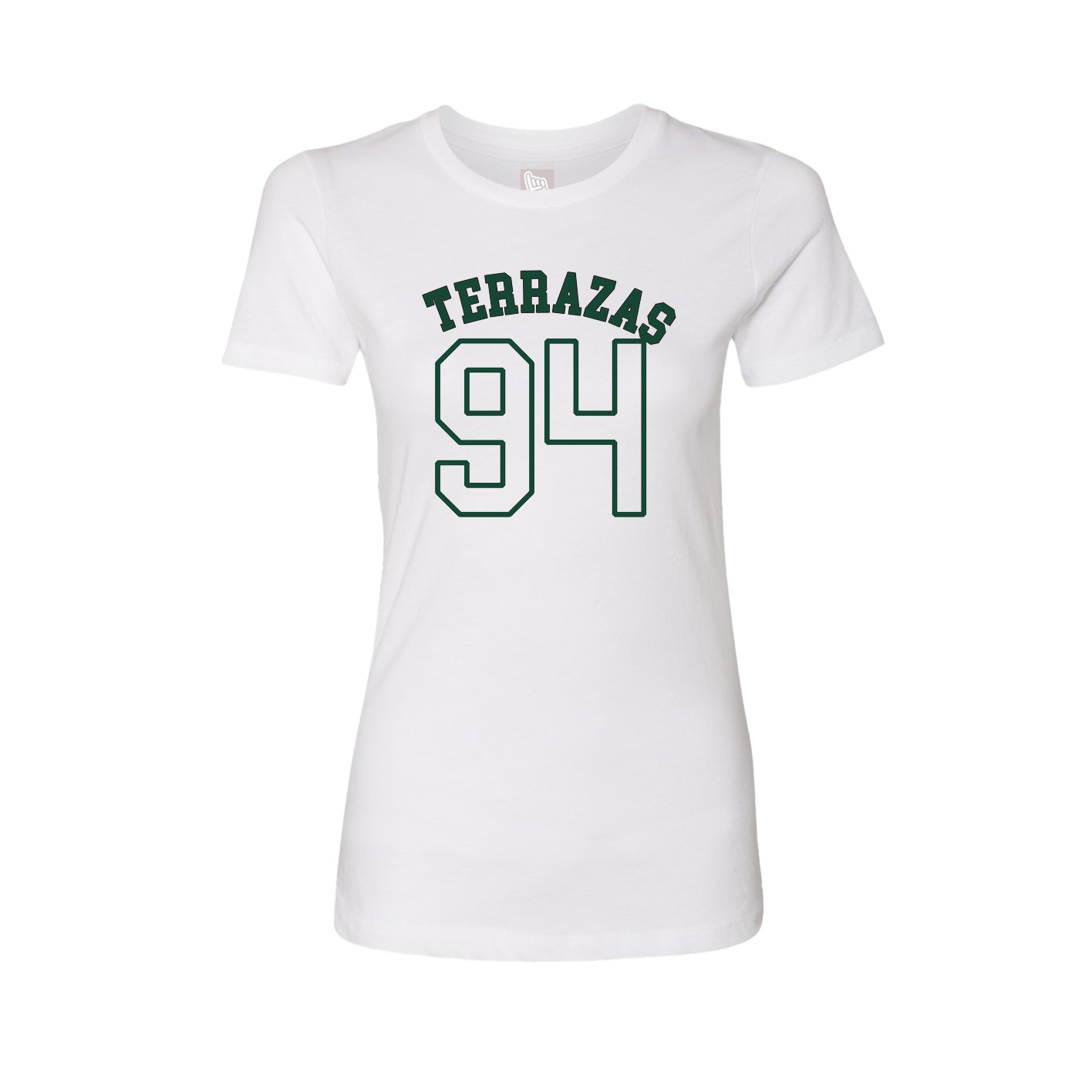 Fitted Women's Tee — Shirsey Arch in White