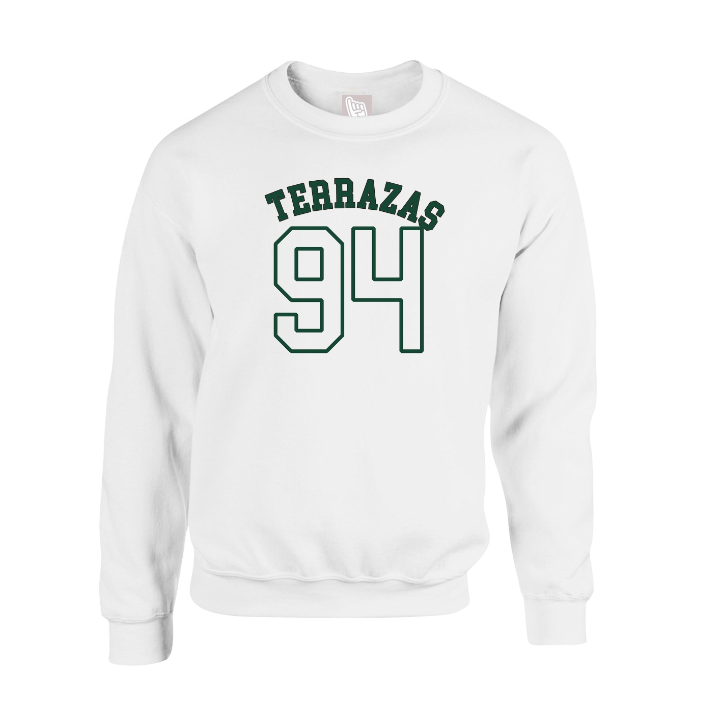 Fleece Crew — Shirsey Arch in White