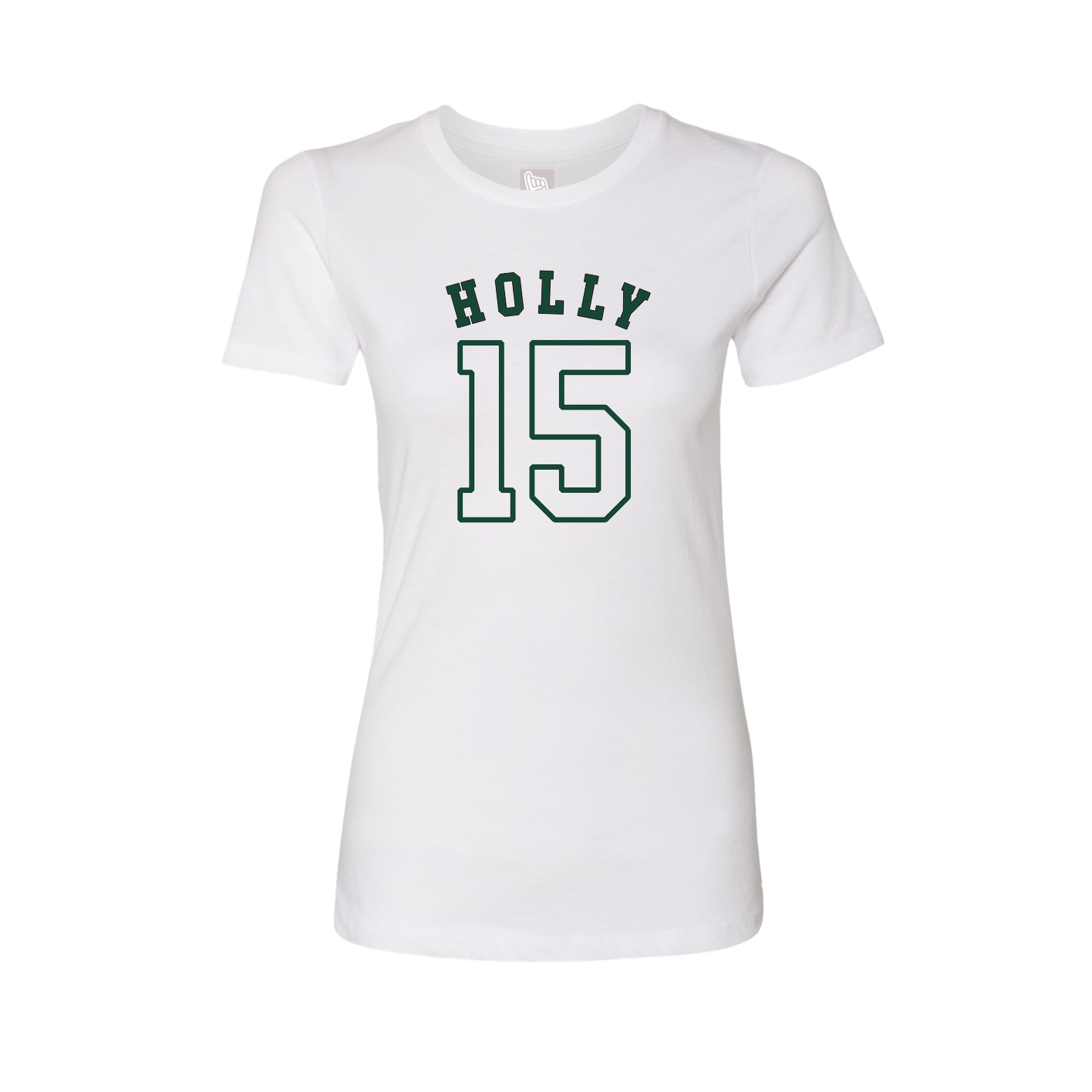 Fitted Women's Tee — Shirsey Arch in White