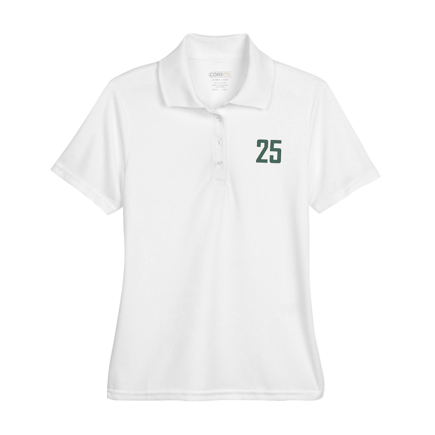 Womens Performance Polo — Front Shirsy in White