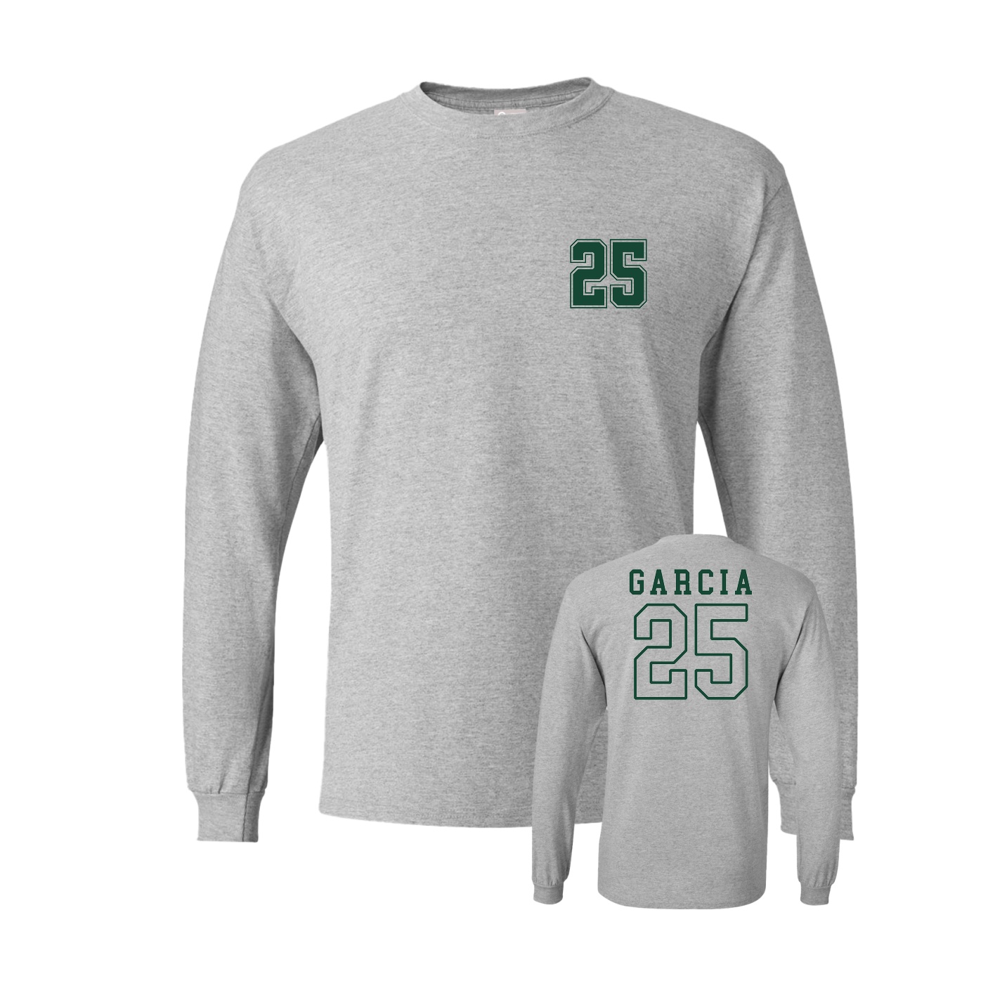 Long Sleeve Tee — Chest Back in Grey