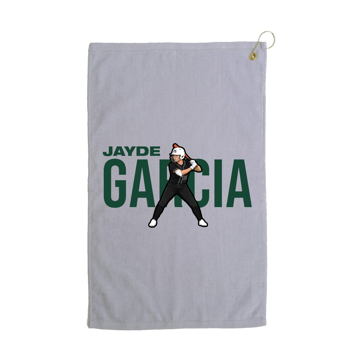 Golf Towel — Player Name in Grey