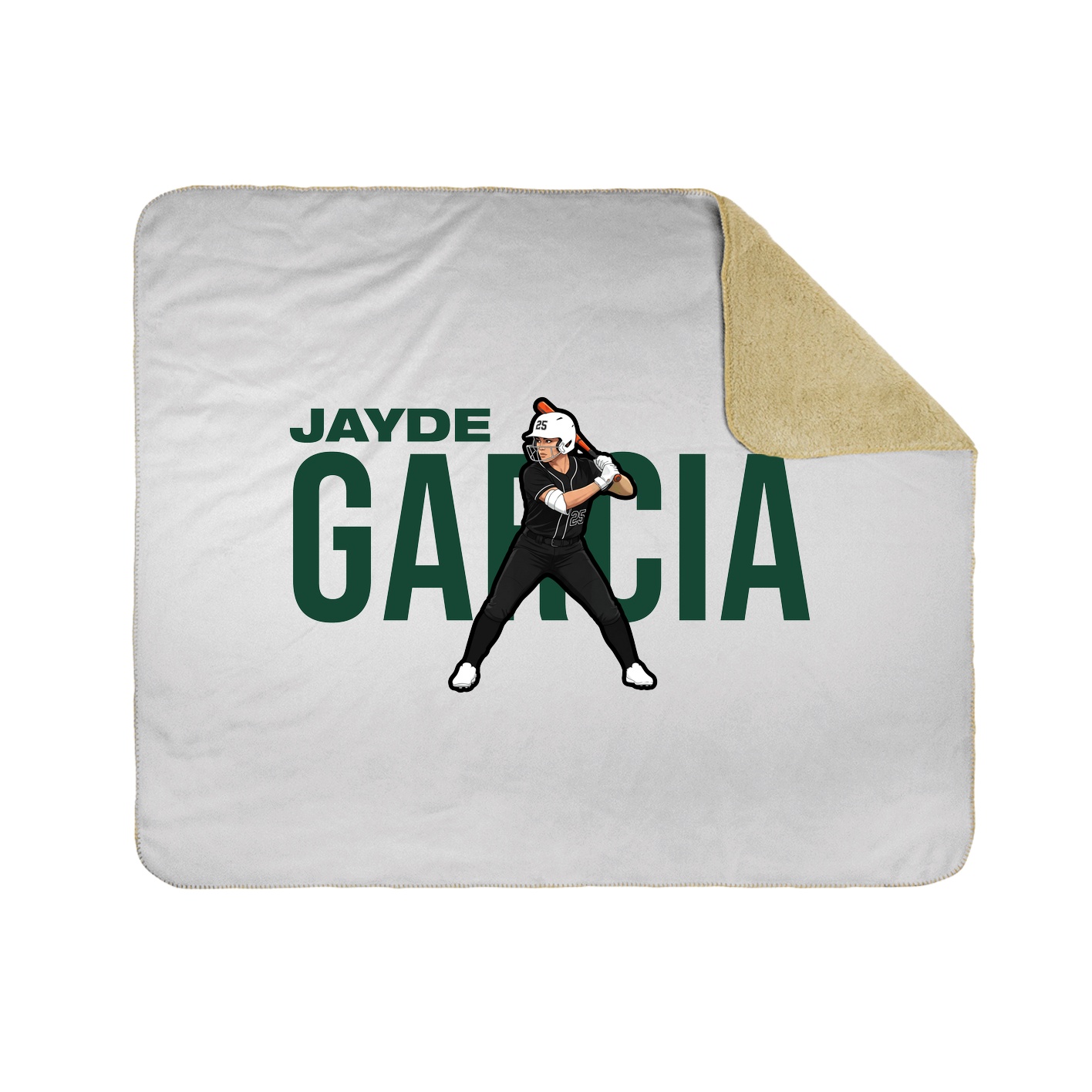 Throw Blanket — Player Name in White