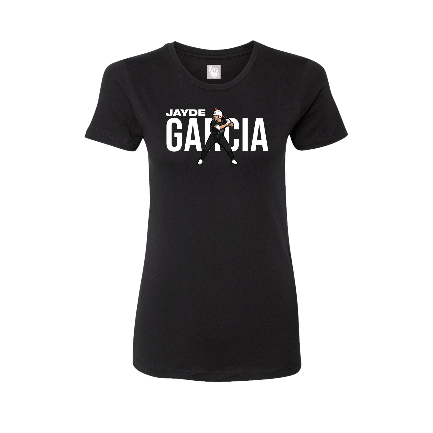 Fitted Women's Tee — Player Name in Black