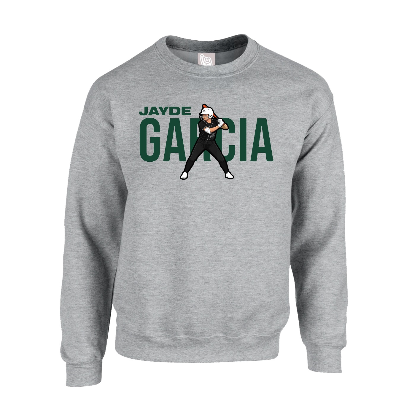 Fleece Crew — Player Name in Grey