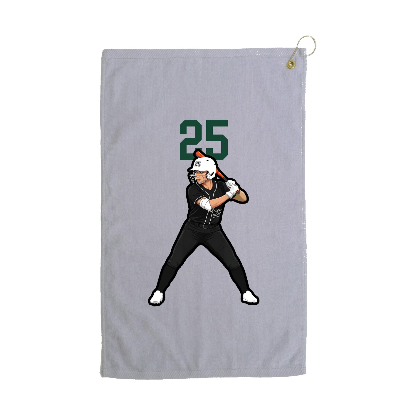 Golf Towel — Number Top in Grey