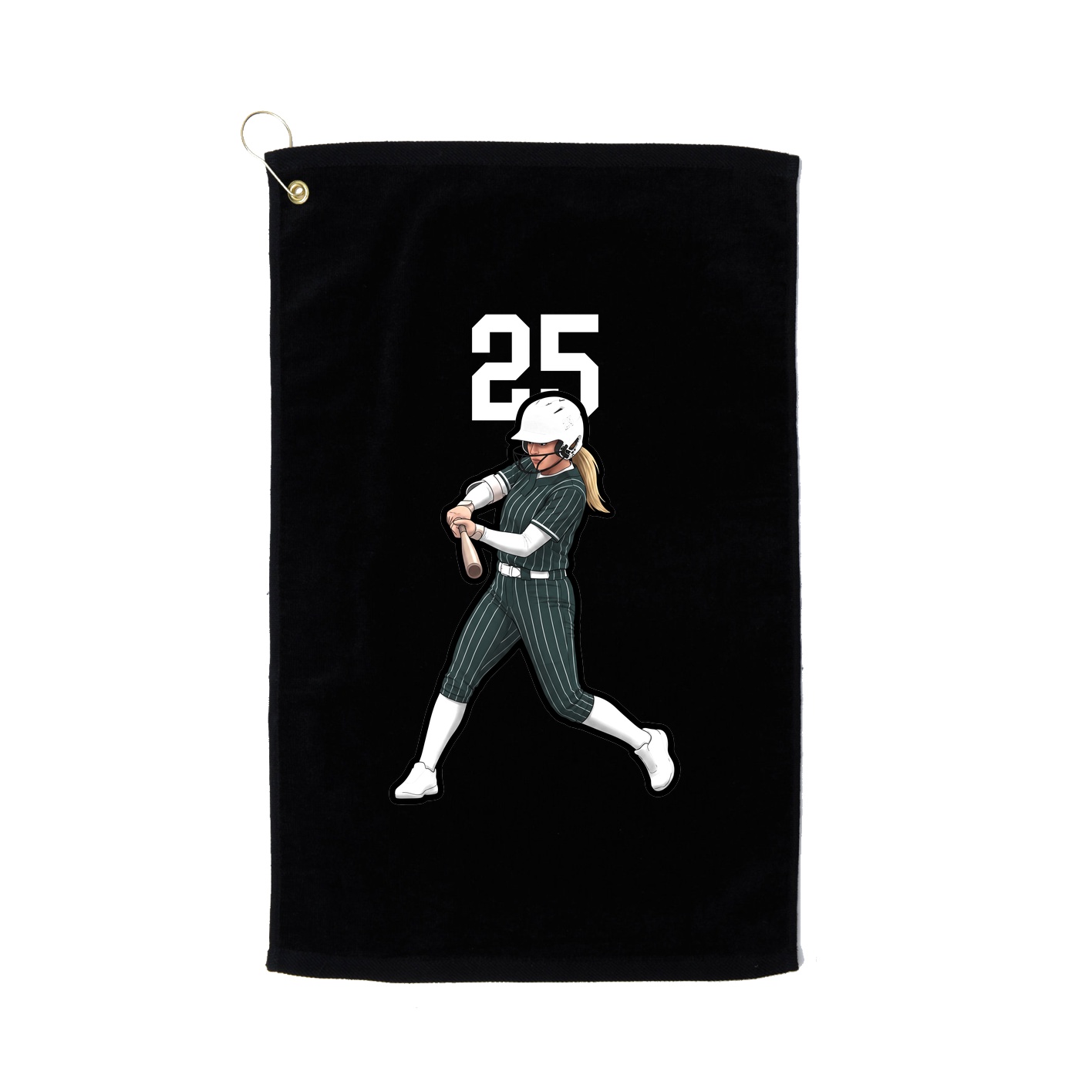 Golf Towel — Number Top in Black