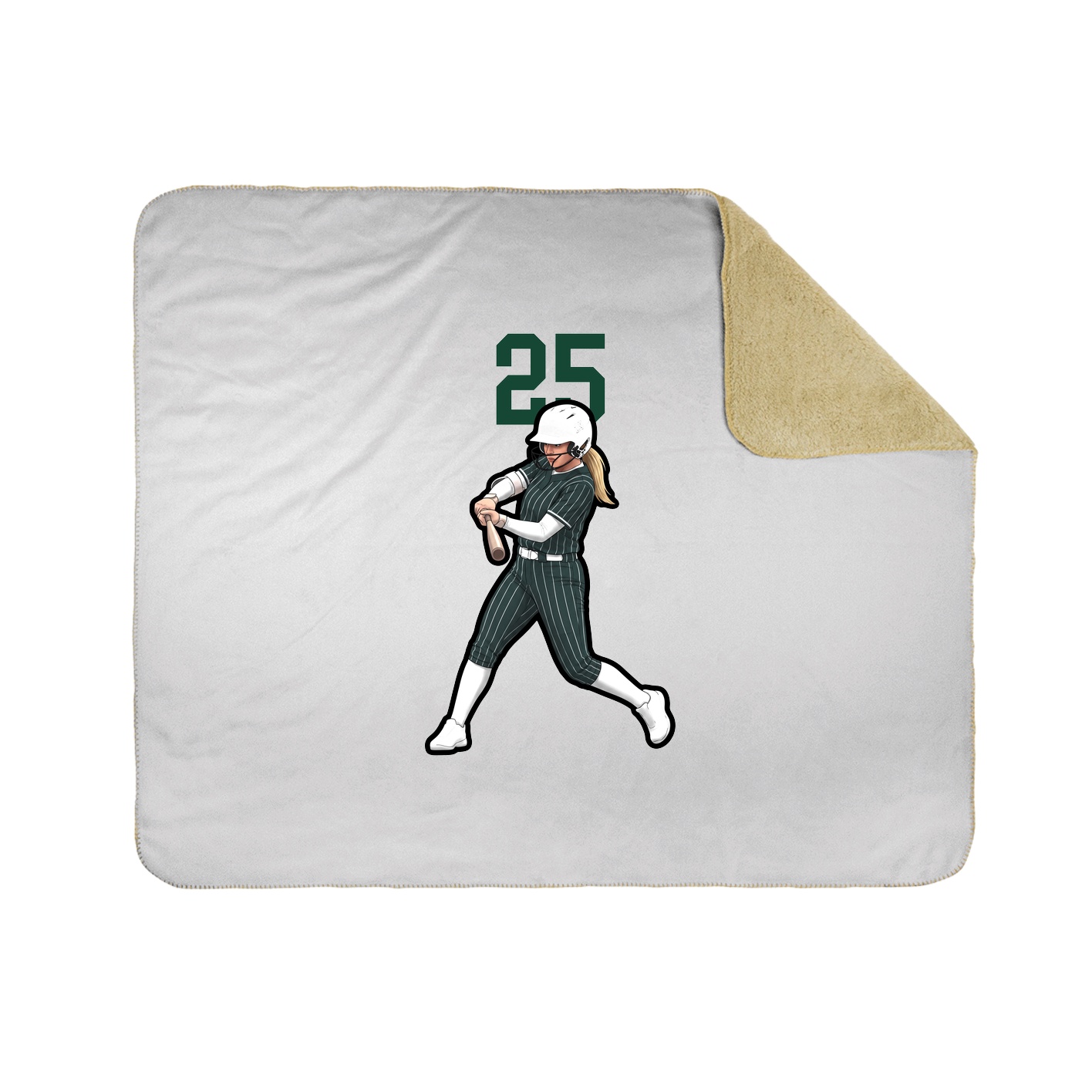 Throw Blanket — Number Top in White