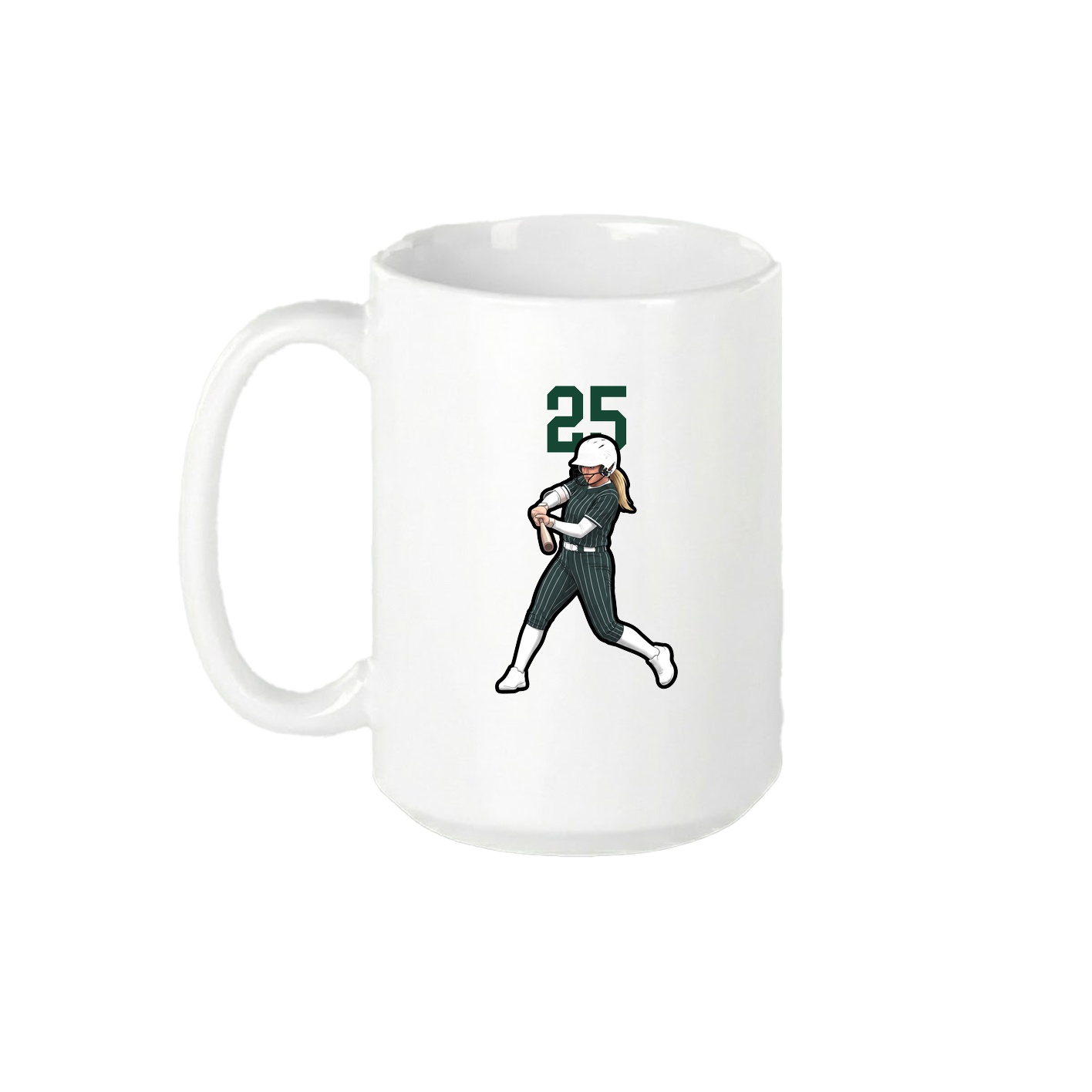 15oz Coffee Mug — Number Top in White