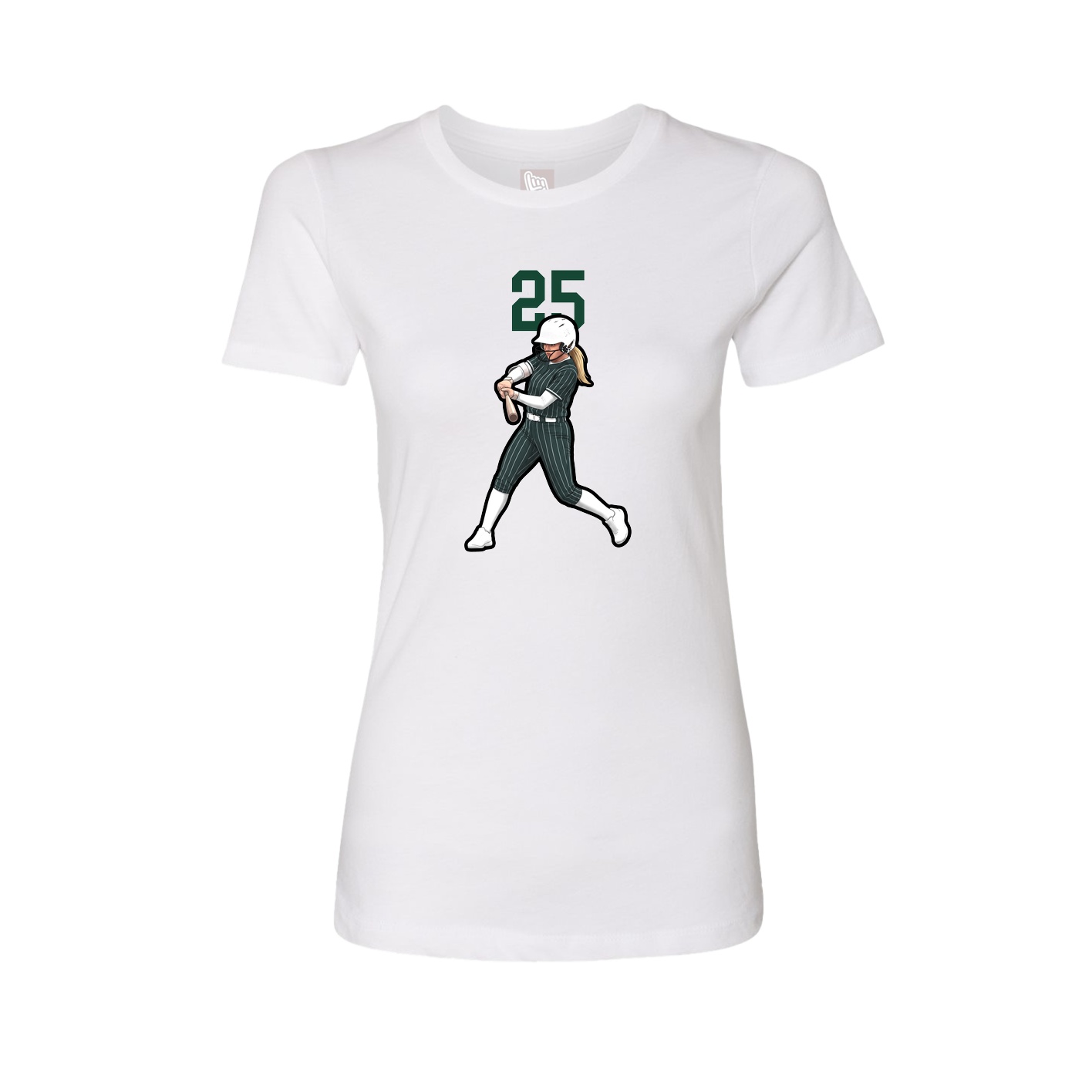 Fitted Women's Tee — Number Top in White