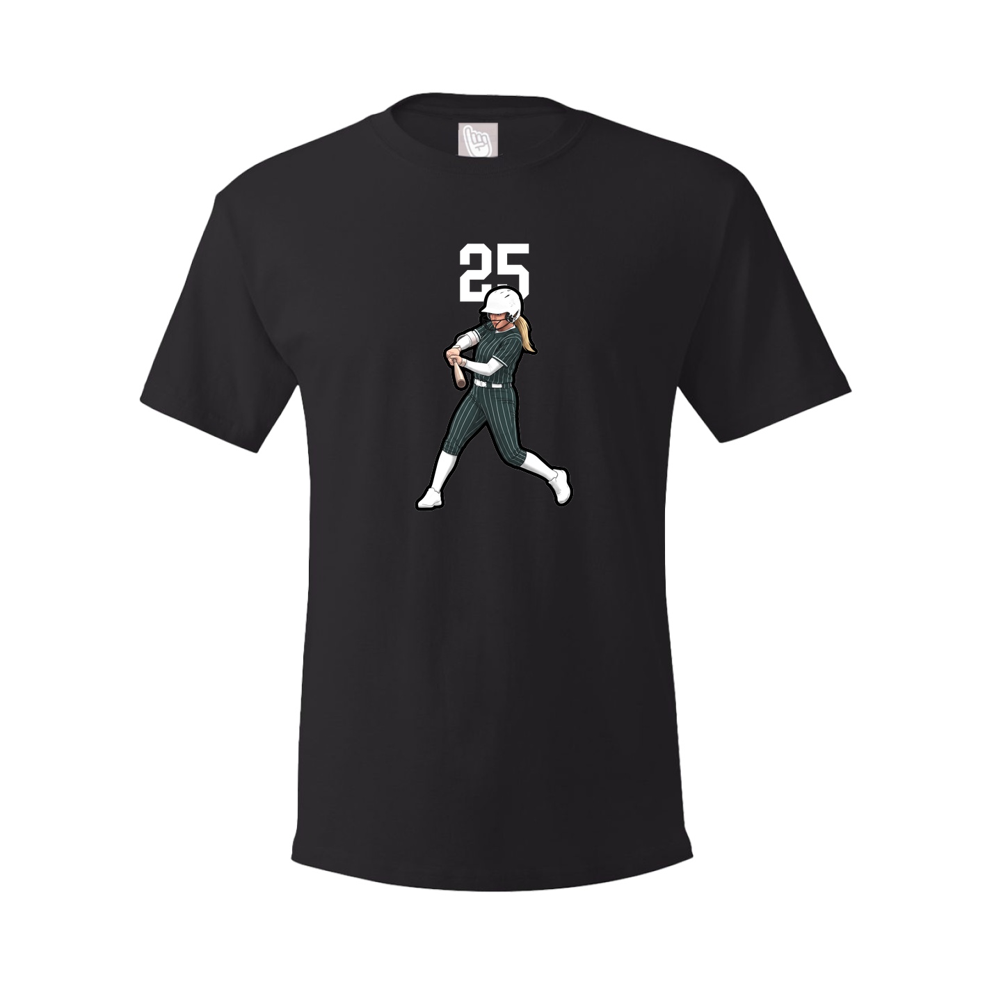 Youth Tee — Number Top in Black