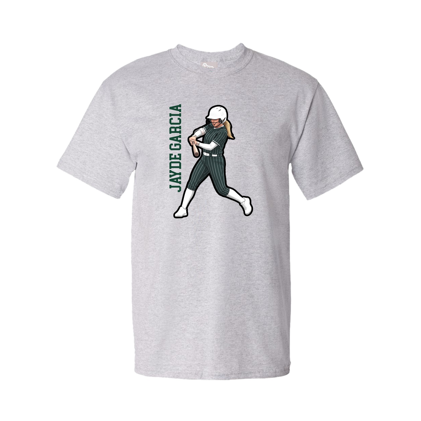 Tee — Name Vertical in Grey