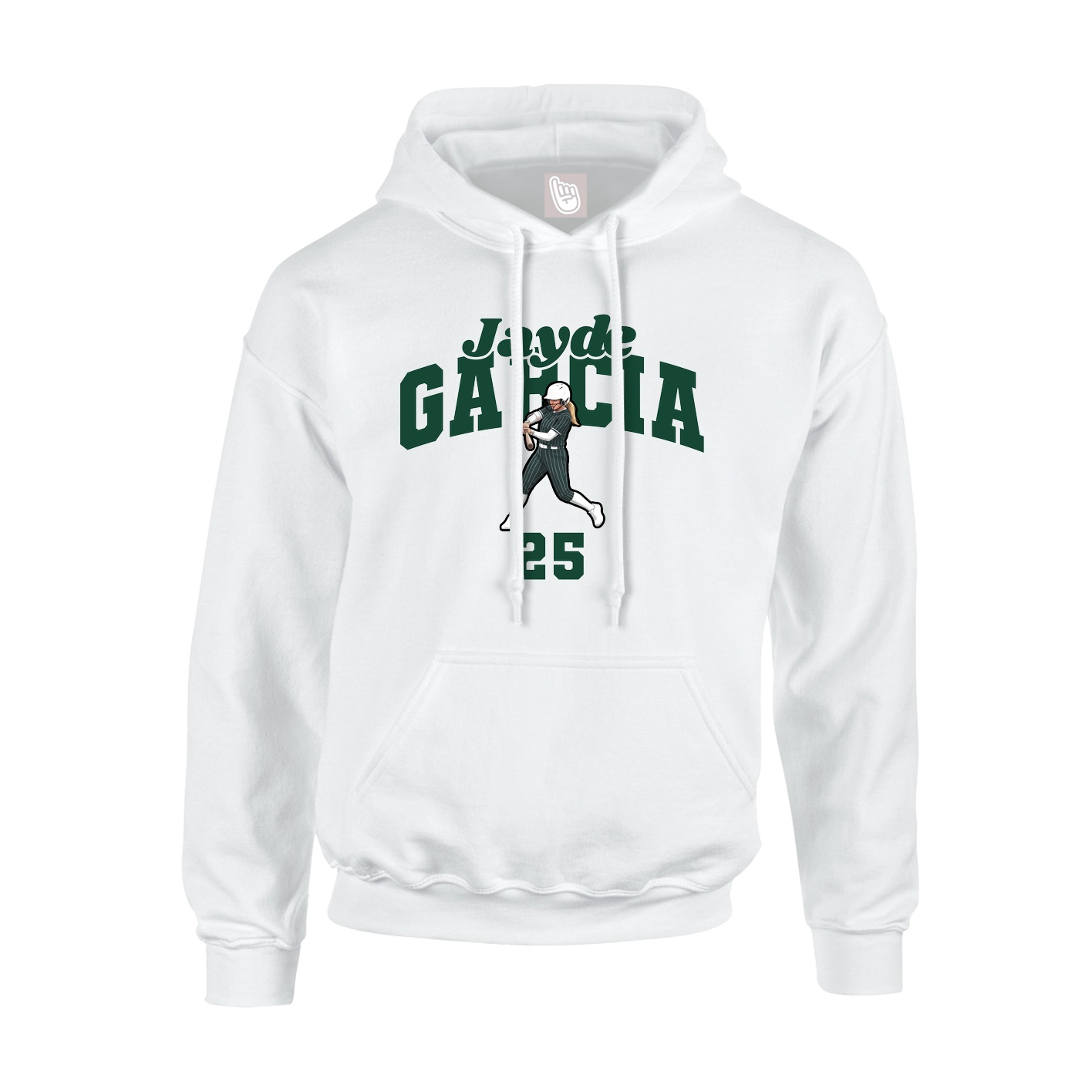 Hoodie — Signature Arch in White