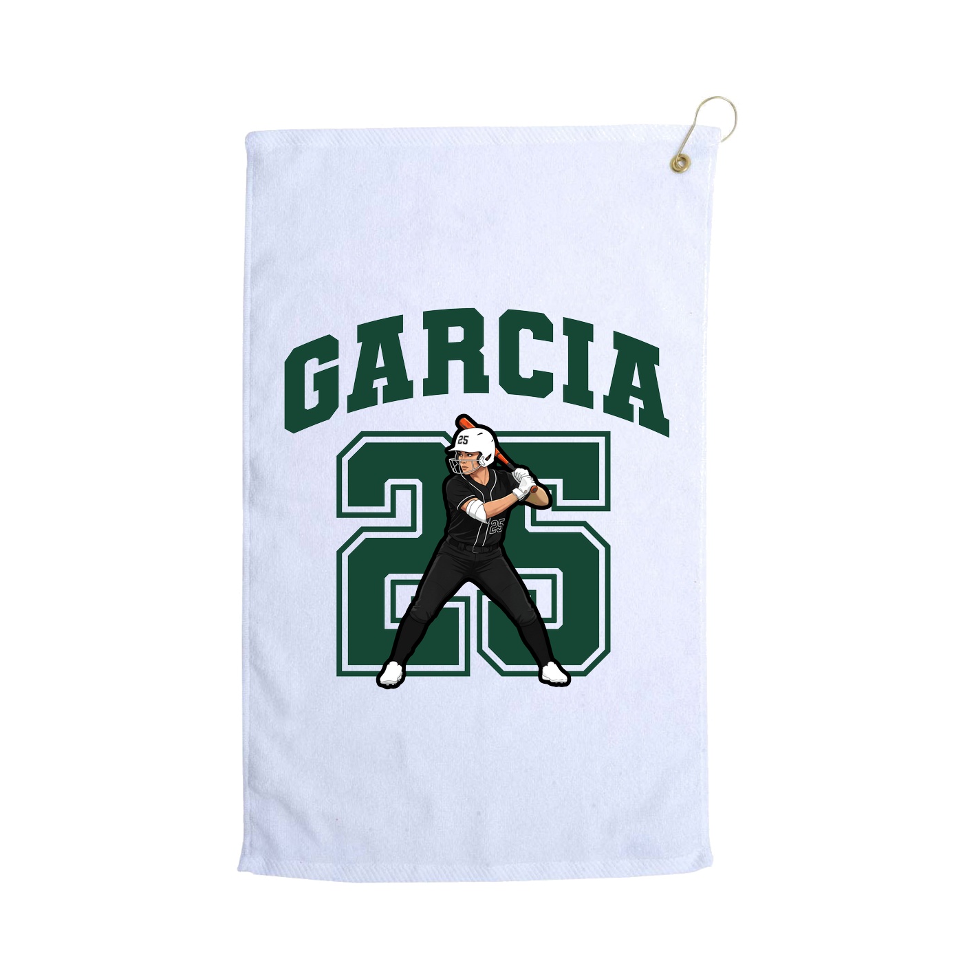 Golf Towel — Number in White