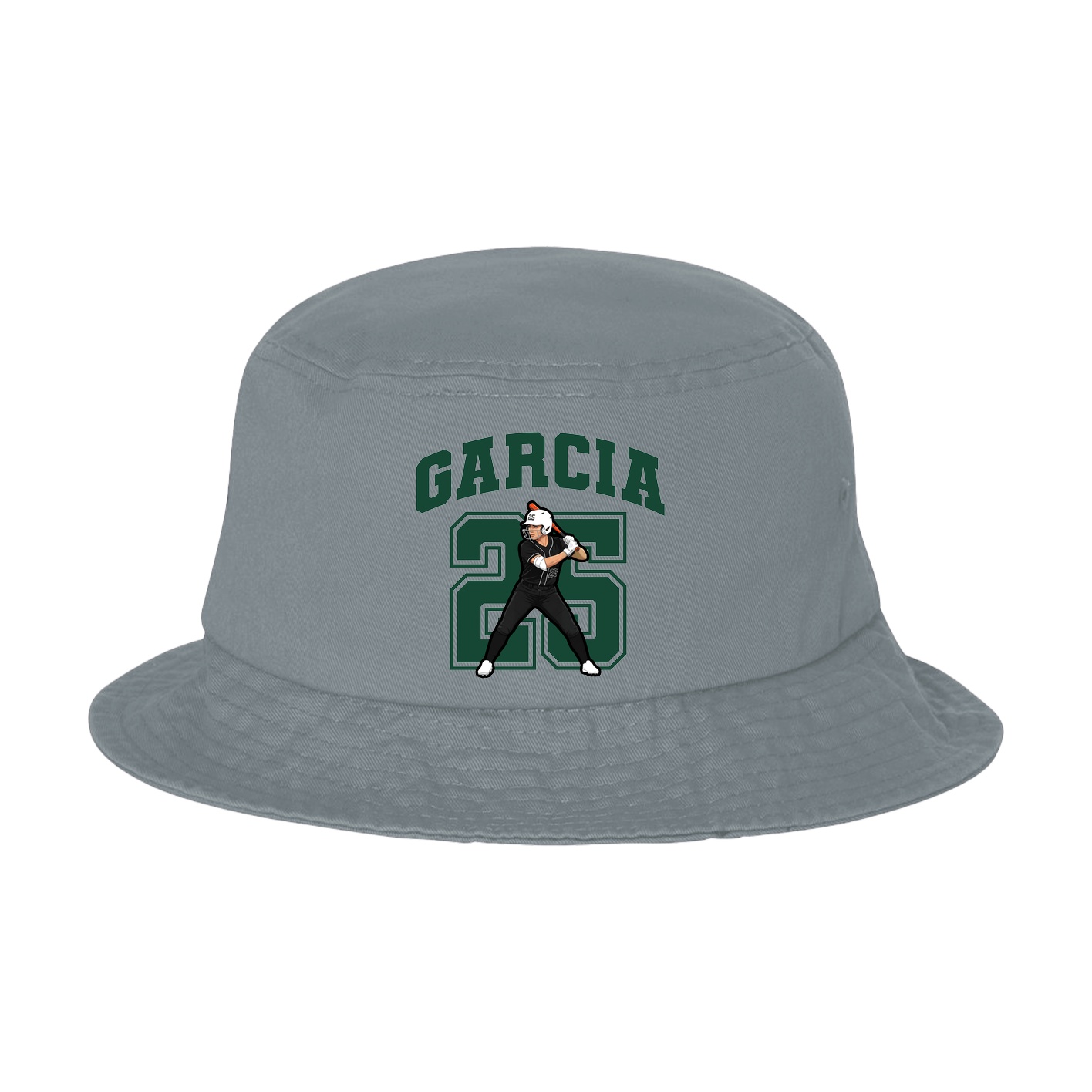 Bucket Cap — Number in Grey
