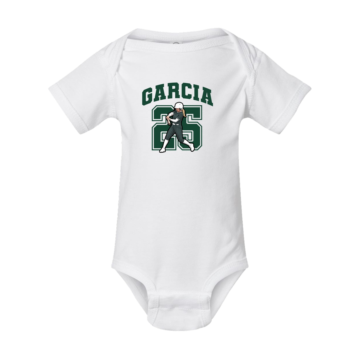 Baby Onesie — Number in White