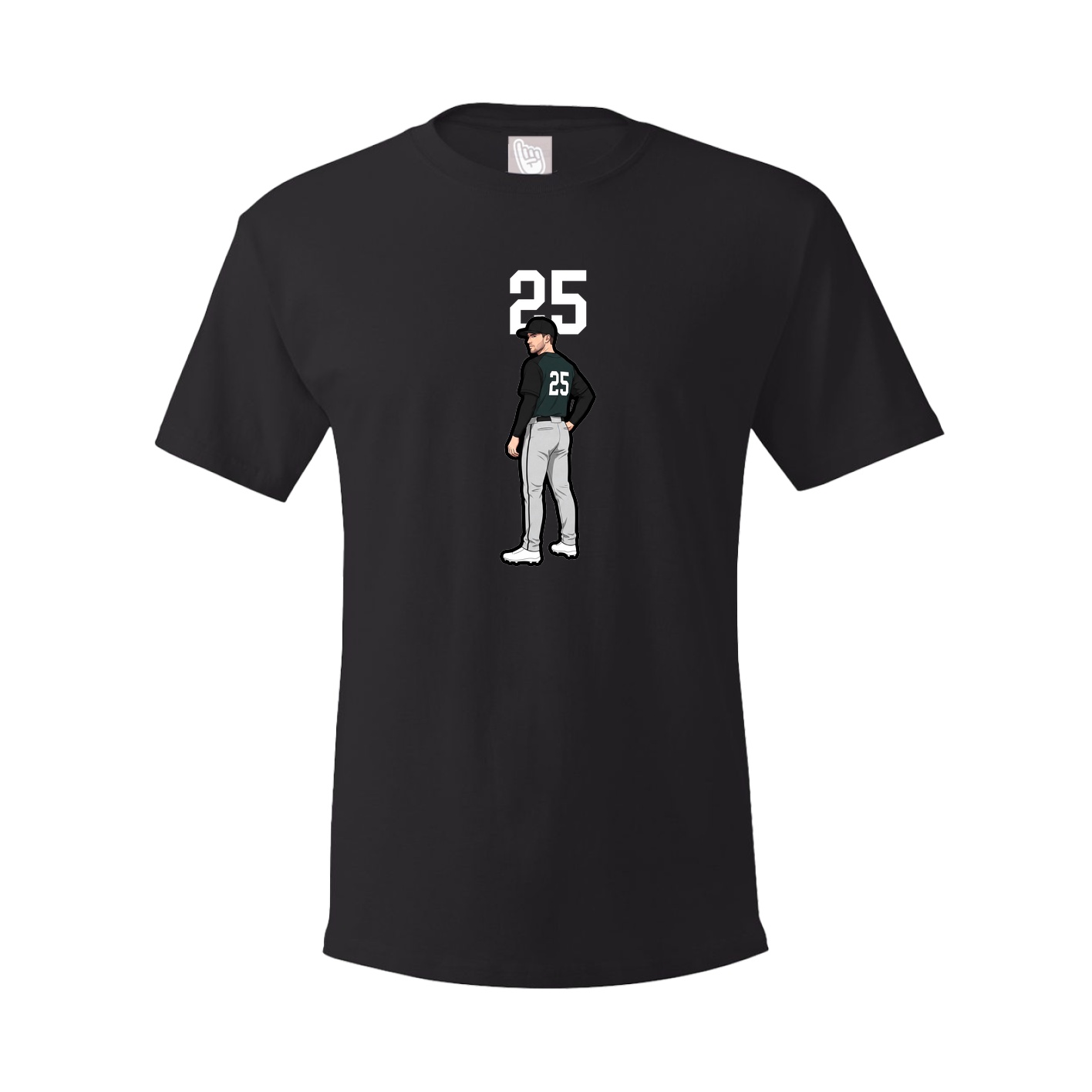 Youth Tee — Number Top in Black
