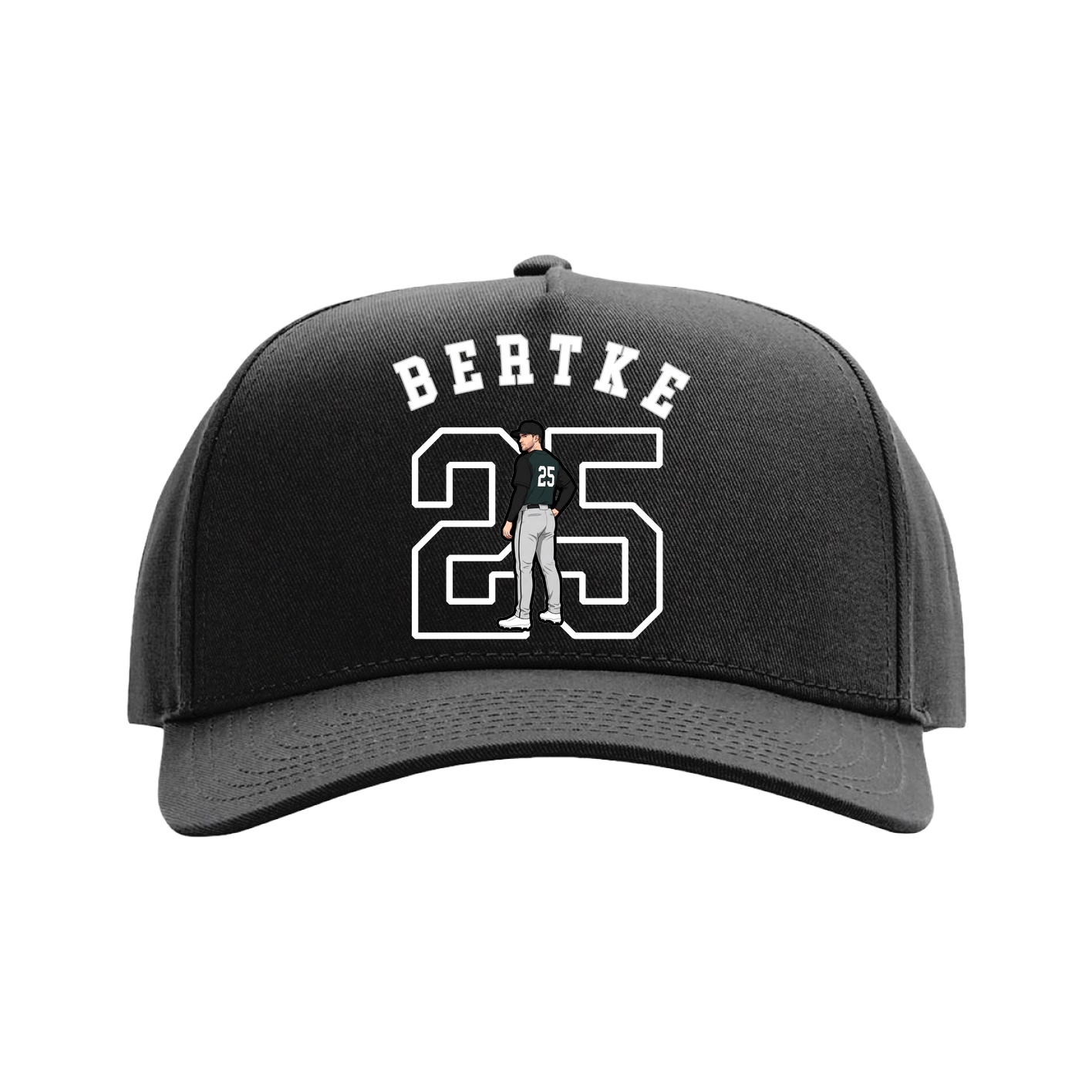 Full Fabric Five-Panel Champ Cap — Shirsey Arch in Black