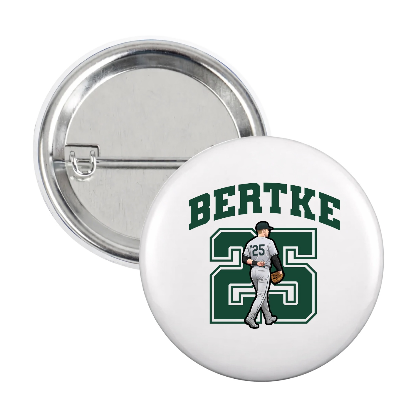 Game Day Button — Number in White