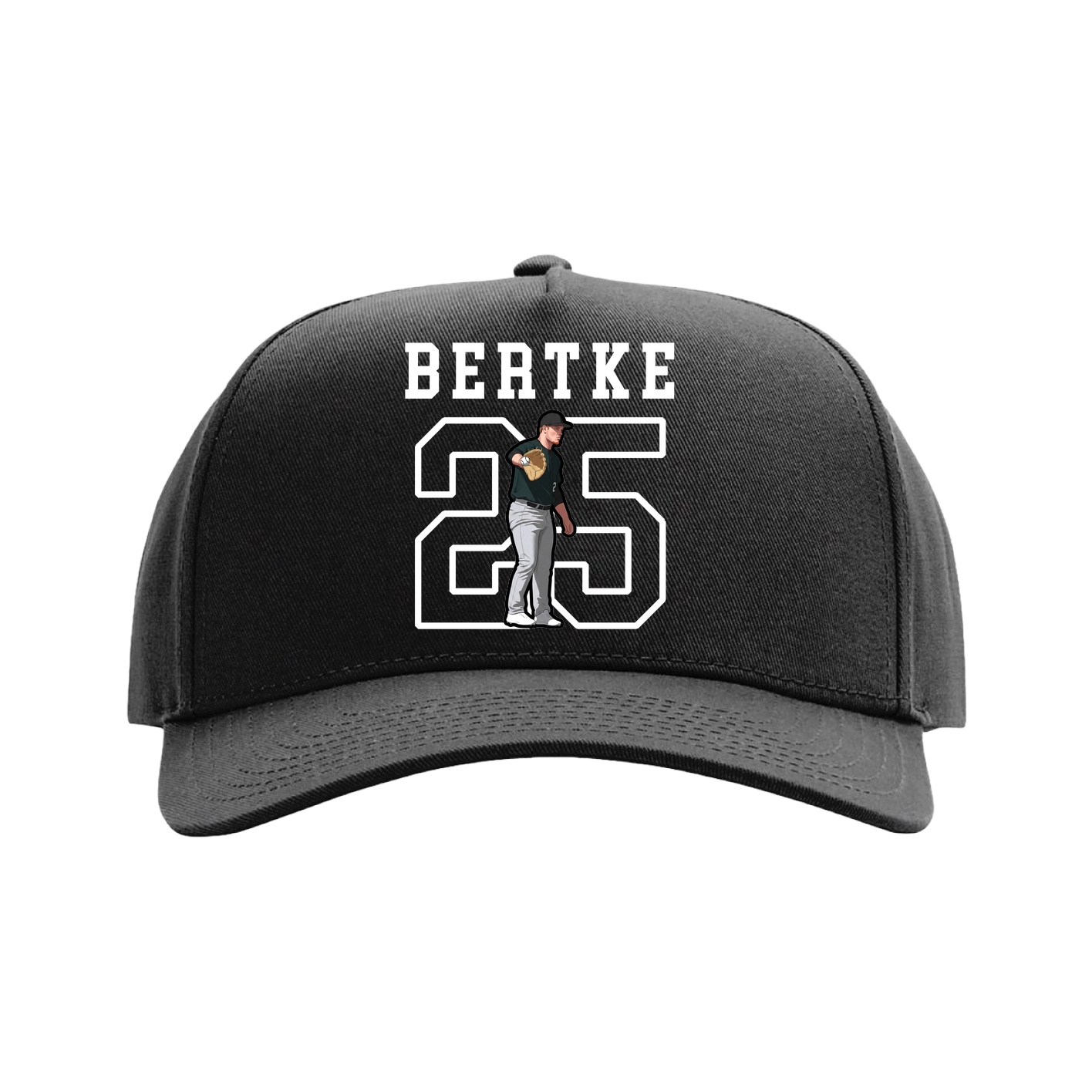 Full Fabric Five-Panel Champ Cap — Shirsey in Black